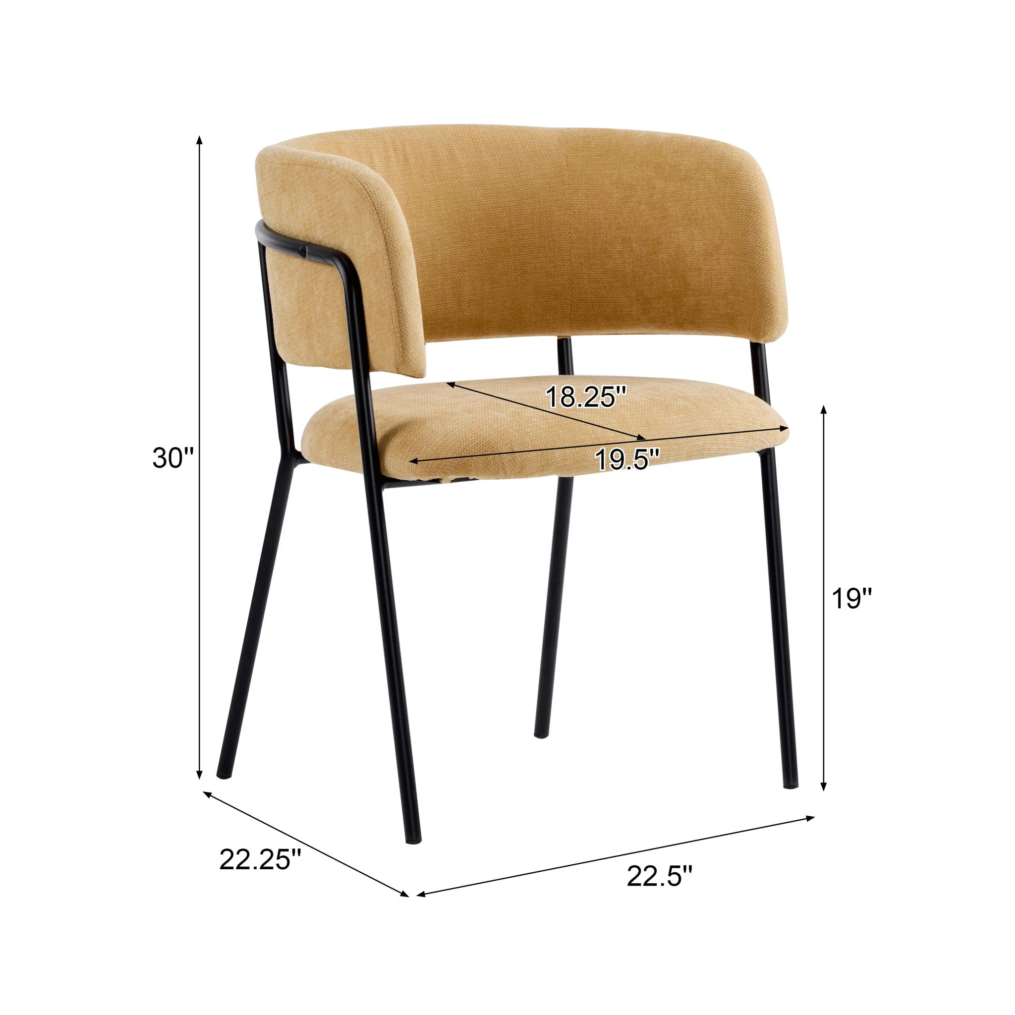 Modern Upholstered Arm Dining Chair Set - Image 6