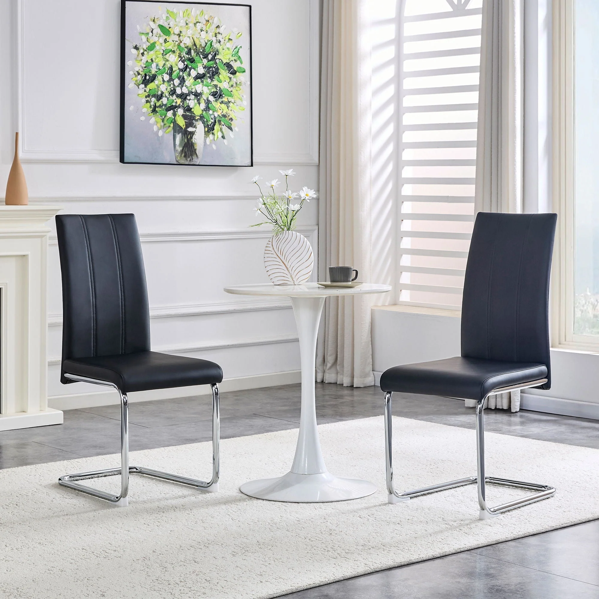 Modern Upholstered Dining Chairs For Dining Room - Image 4