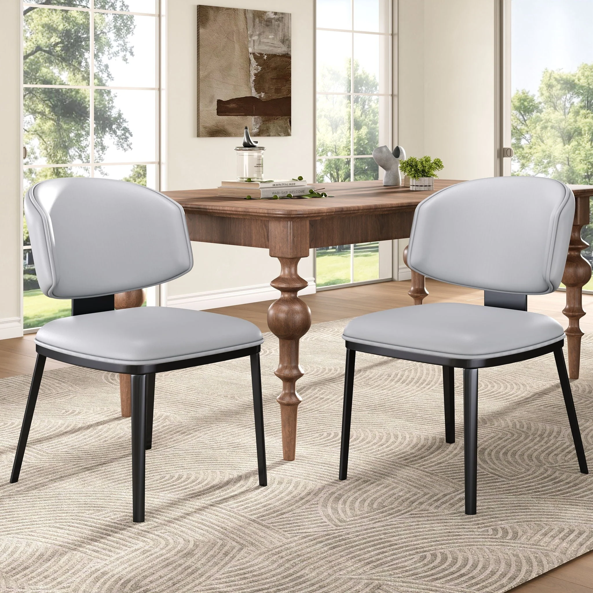Modern Upholstered Dining Chairs (Set of 2) - Image 4