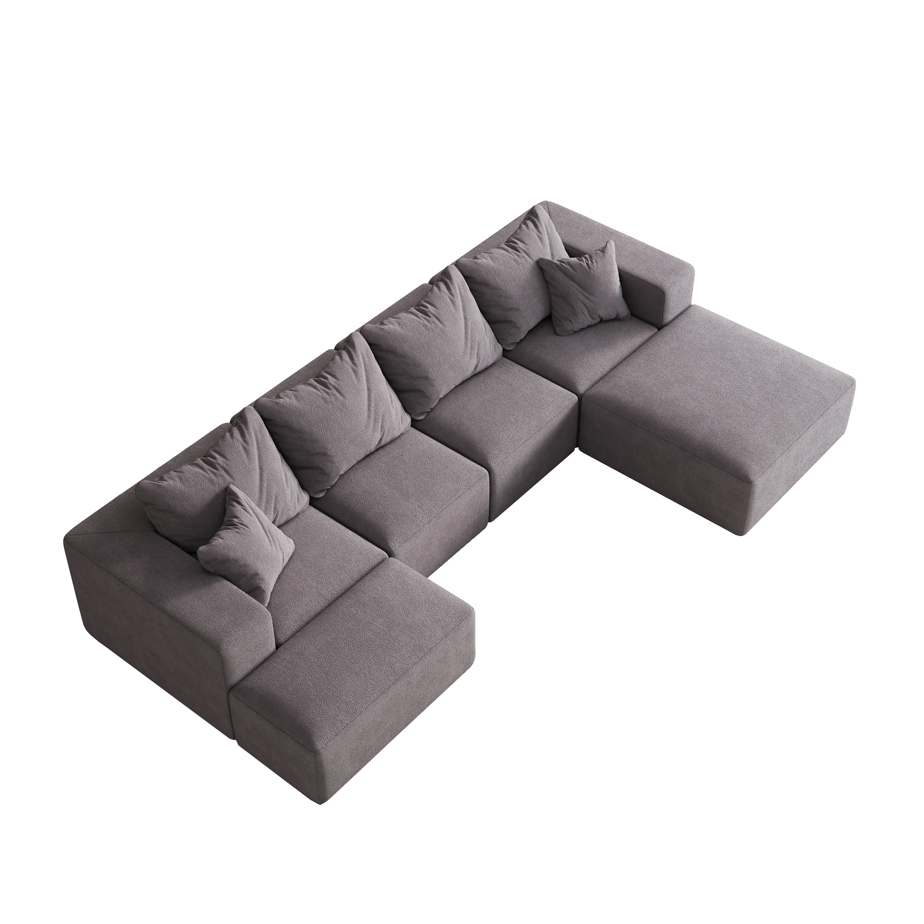 Modern Upholstered Sectional Boneless Couch Set - Image 11