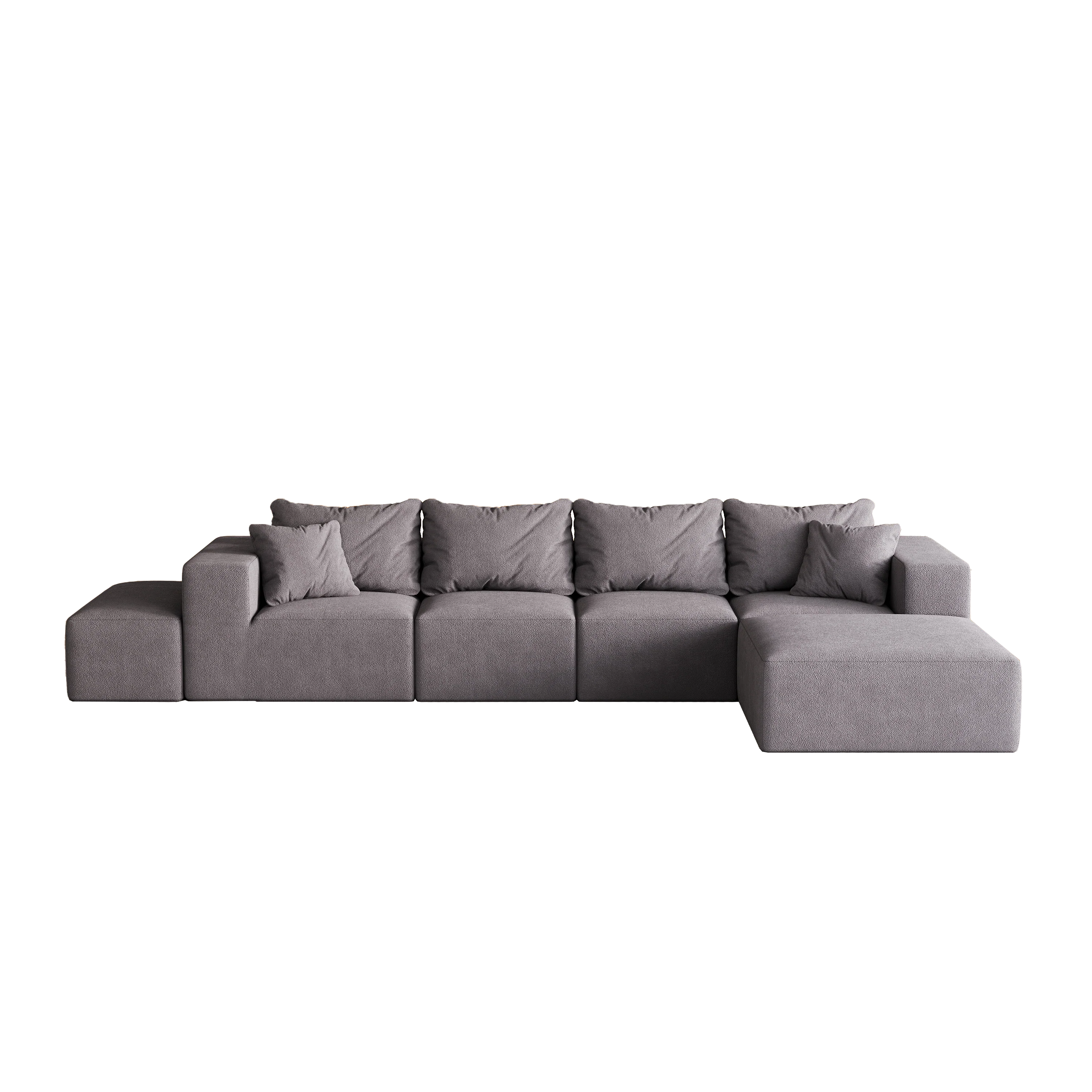 Modern Upholstered Sectional Boneless Couch Set - Image 4