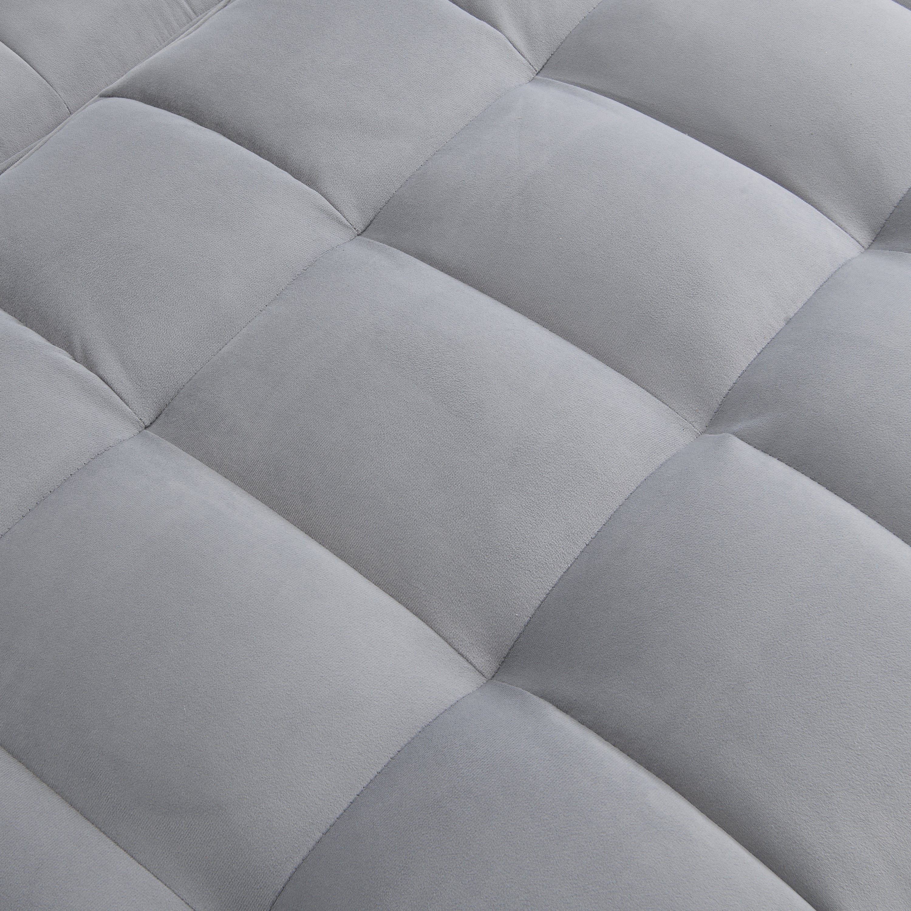 Modern Velvet Loveseat Futon Sofa Couch with Pullout Bed - Image 17