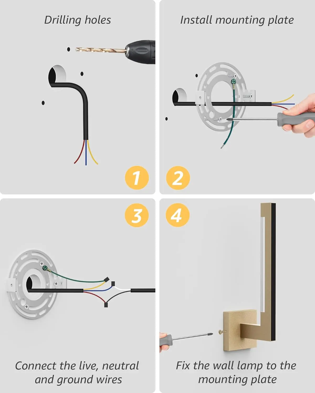 Modern Wall Sconces Dimmable RGB LED Wall Light with Remote for Living Room Bedroom - Image 6