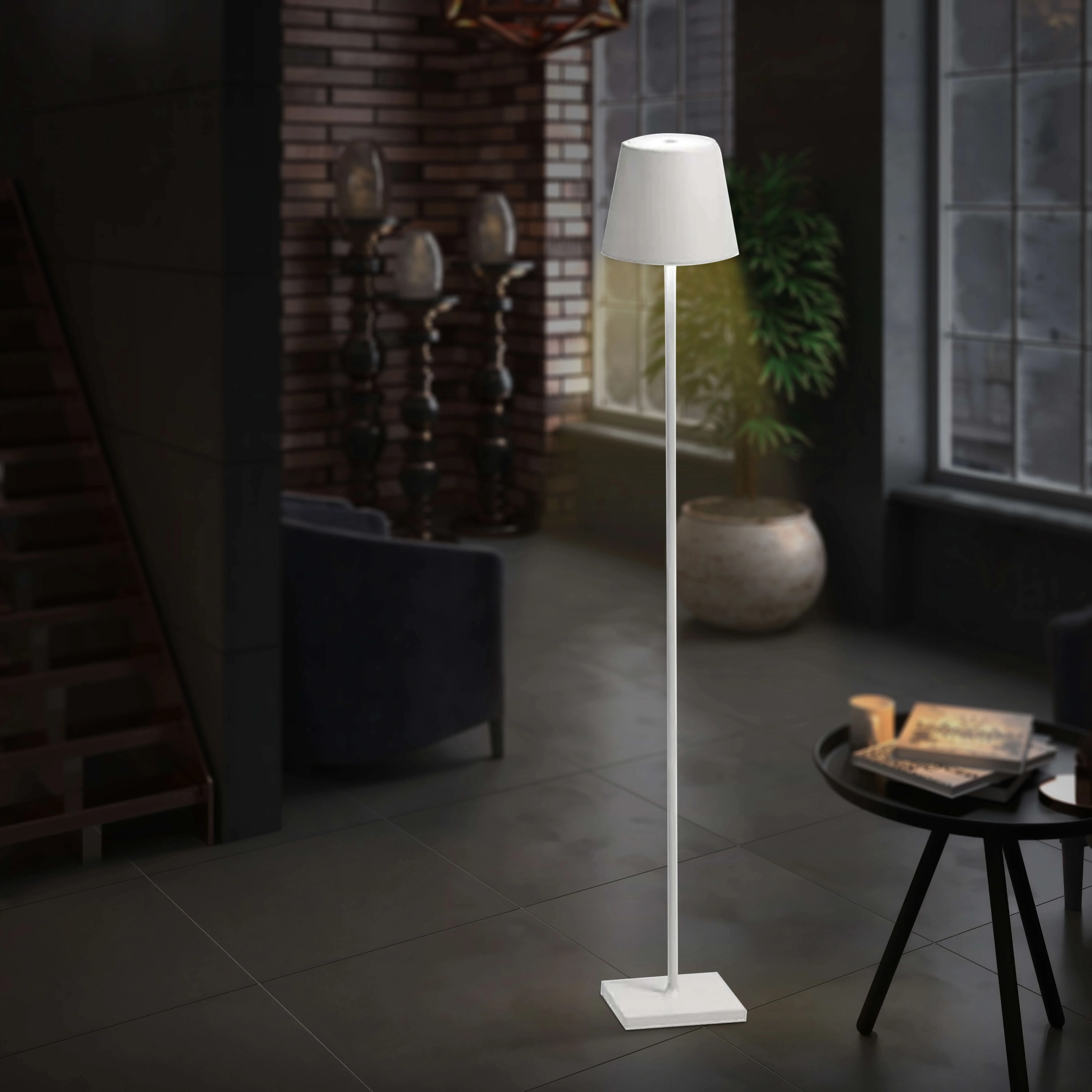 Modern Wireless LED Floor Lamp with Touch Dimmer Rechargeable Indoor Outdoor IP54 - Image 2