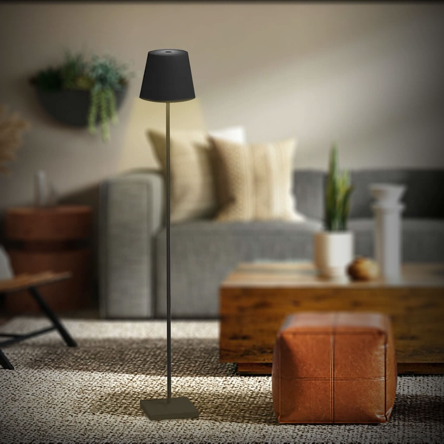 Modern Wireless LED Floor Lamp with Touch Dimmer Rechargeable Indoor Outdoor IP54 - Image 5