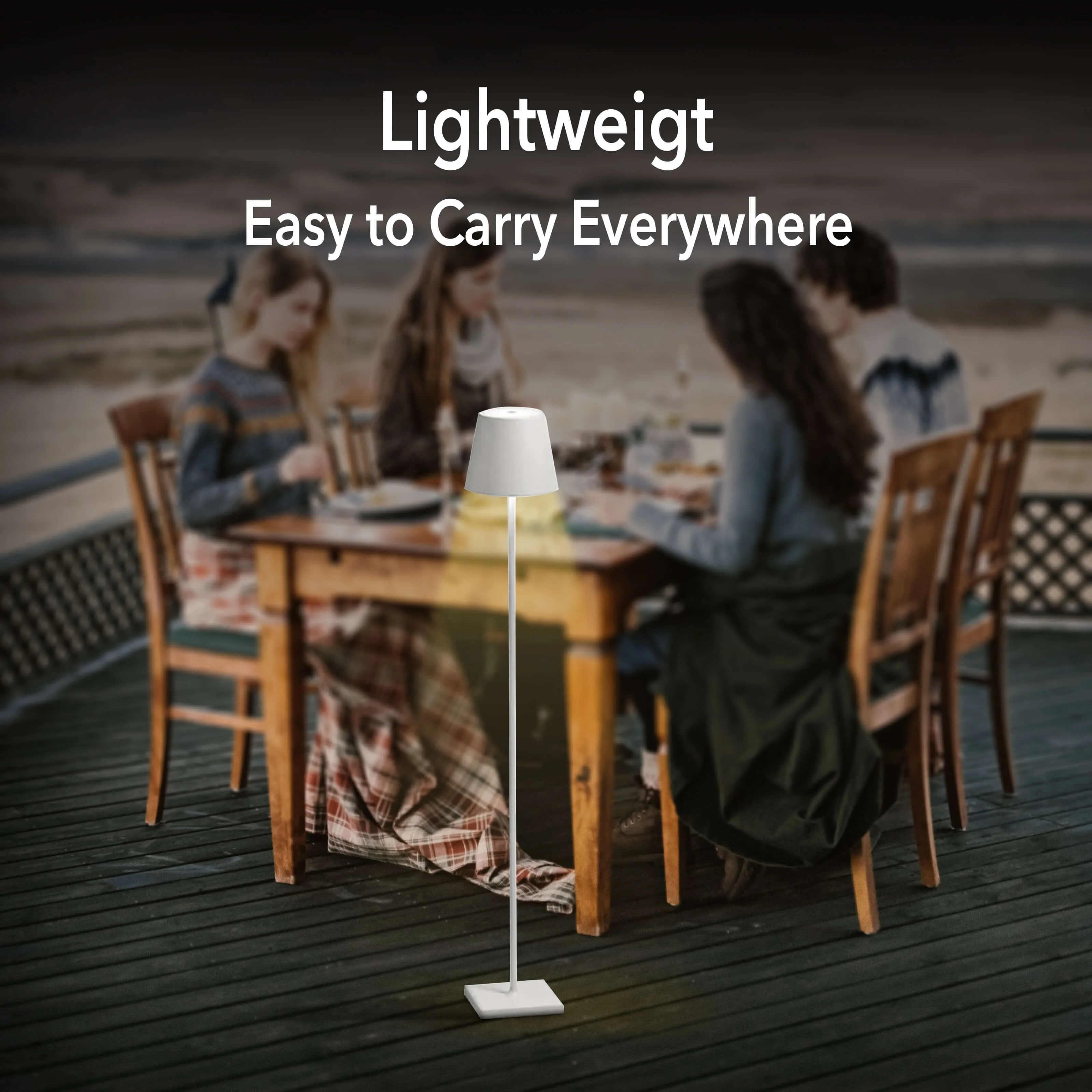 Modern Wireless LED Floor Lamp with Touch Dimmer Rechargeable Indoor Outdoor IP54 - Image 9