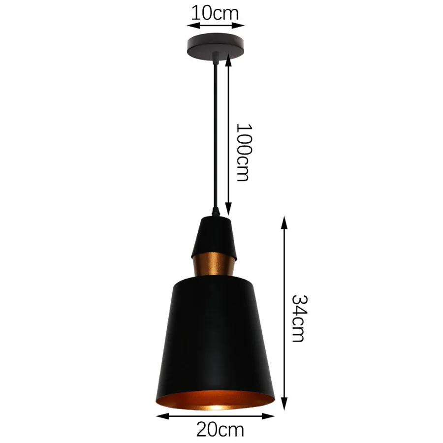 Modern Wood & Aluminum Pendant Ceiling Light E27 Dining Table Kitchen Bedside - Image 10