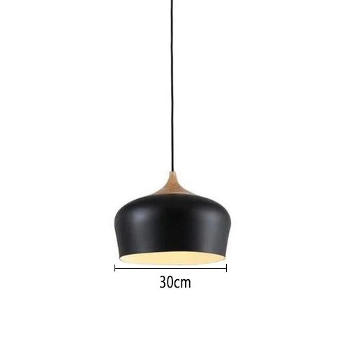 Modern Wood & Aluminum Pendant Ceiling Light E27 Dining Table Kitchen Bedside - Image 13