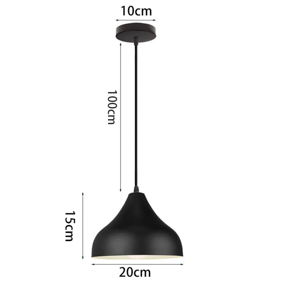 Modern Wood & Aluminum Pendant Ceiling Light E27 Dining Table Kitchen Bedside - Image 22