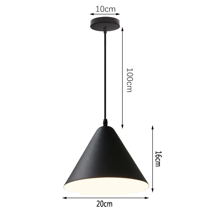 Modern Wood & Aluminum Pendant Ceiling Light E27 Dining Table Kitchen Bedside - Image 9