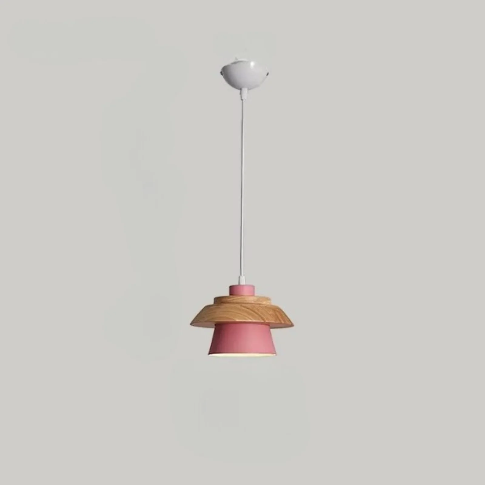 Modern Wood Pendant Light Nordic Macaron Hanging Lamp for Living Room Bedside Decor - Image 11