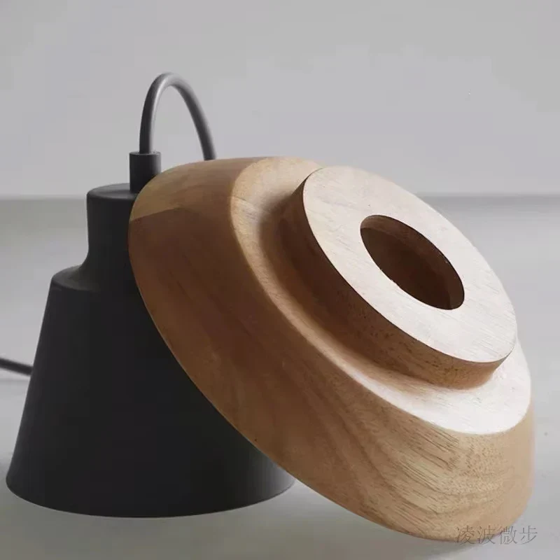 Modern Wood Pendant Light Nordic Macaron Hanging Lamp for Living Room Bedside Decor - Image 3