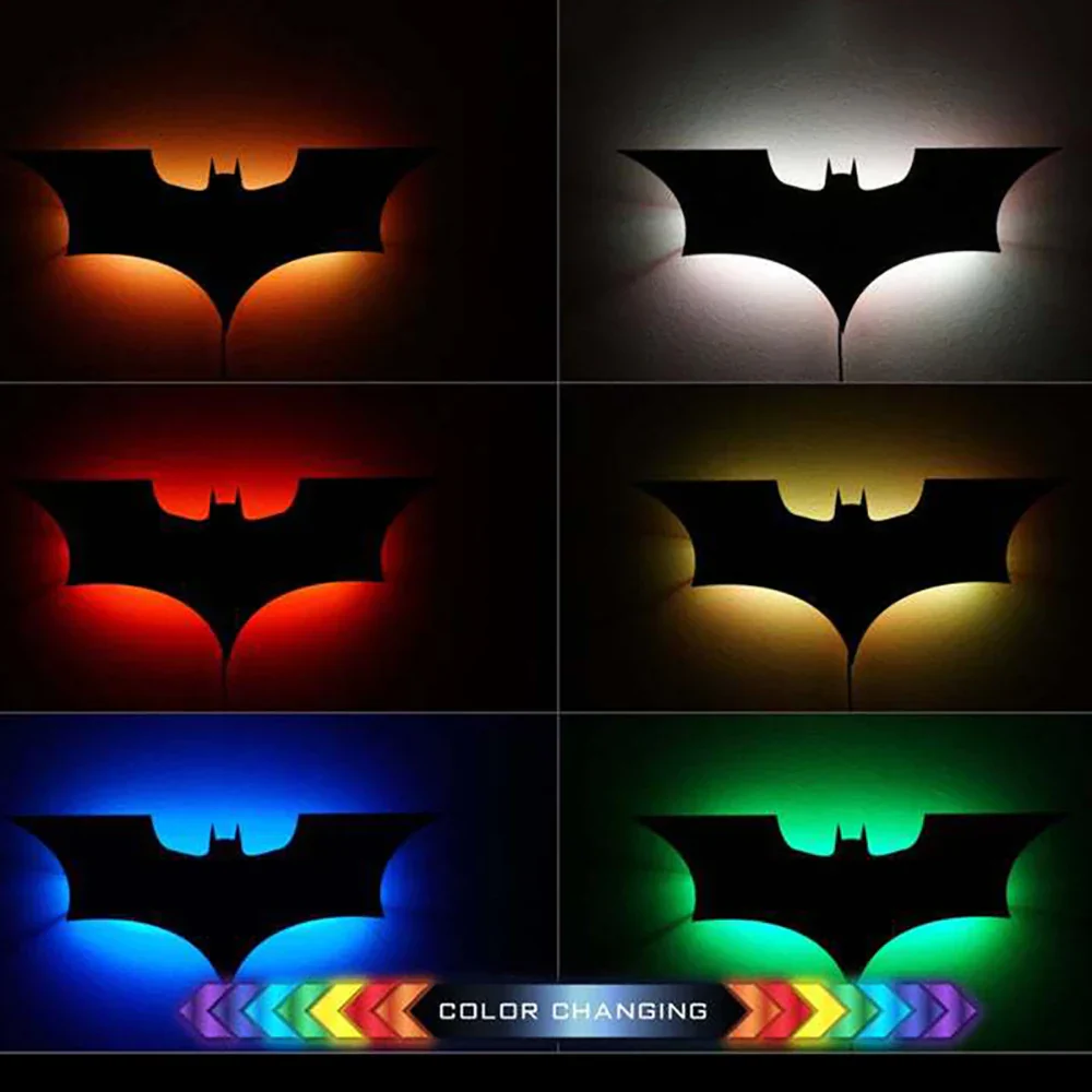 Modern Wooden Wall Lamp Remote 16-Color LED Decorative Night Light 2M Cable - Image 3