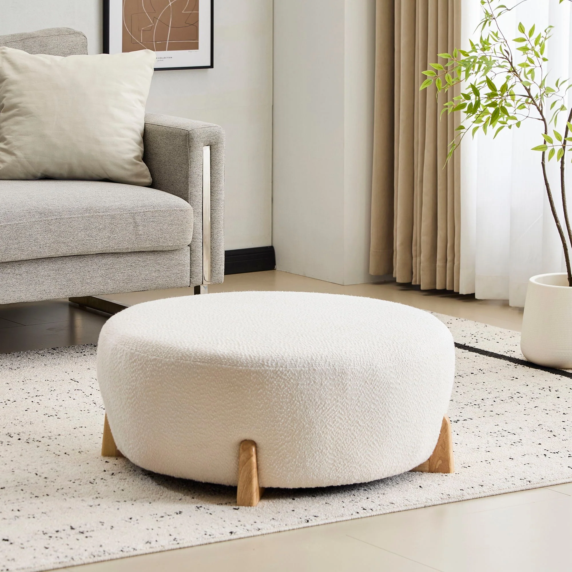 Modish Round Ottoman - Image 4