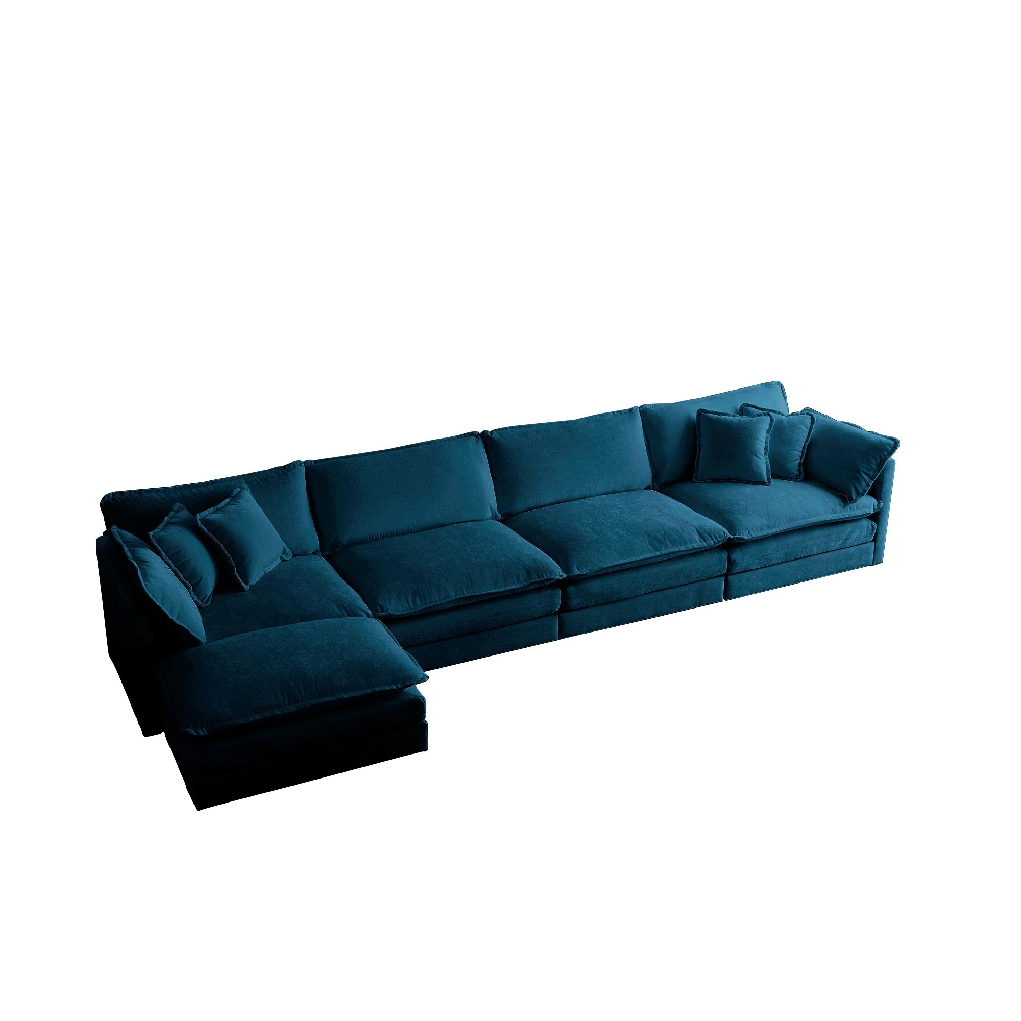 Modular Sectional Sofa for Living Room, U Shaped 5 Seater with Ottoman - Image 4