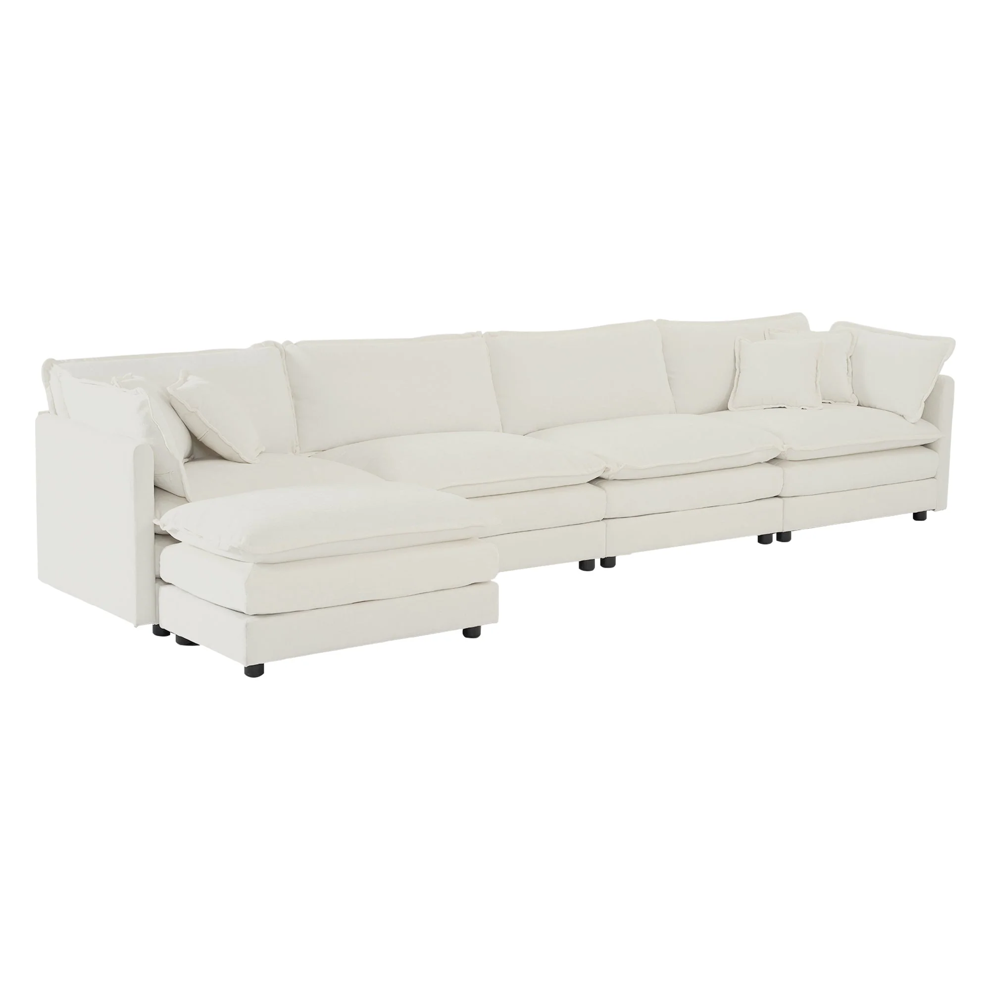 Modular Sectional Sofa for Living Room, U Shaped Couch 5 Seater Convertible with Ottoman - Image 11