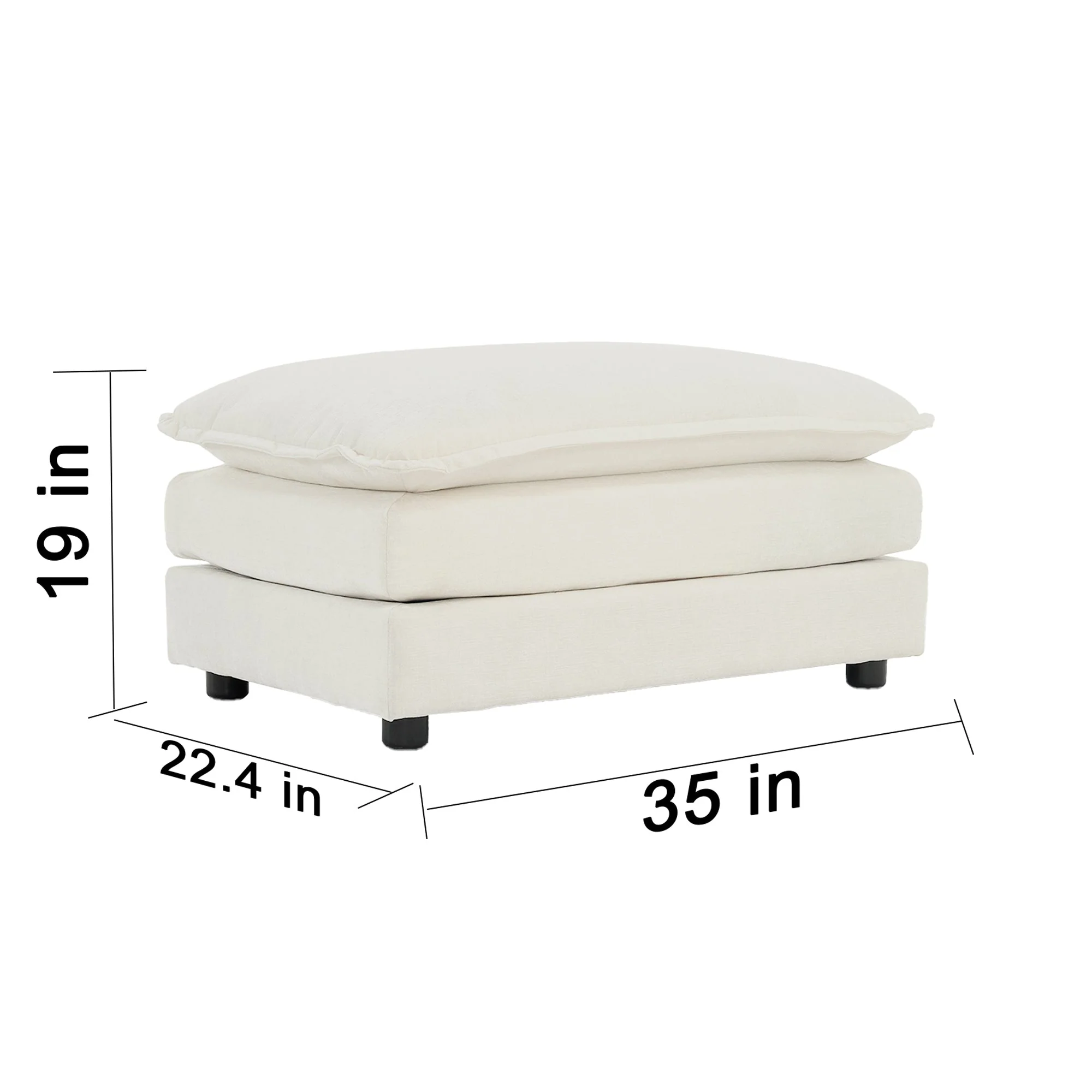 Modular Sectional Sofa for Living Room, U Shaped Couch 5 Seater Convertible with Ottoman - Image 7