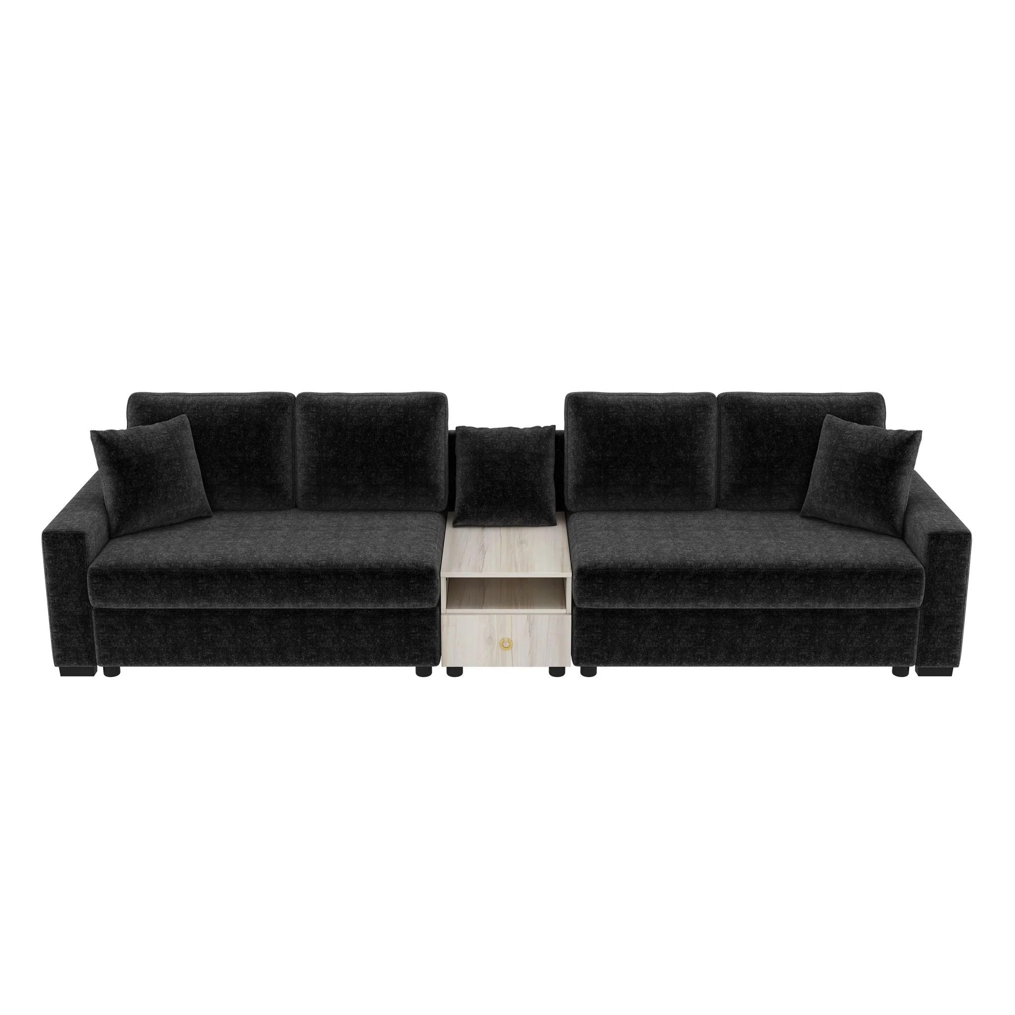 Modular Sofa Couch With Storage Armrest and Center Console - Image 10