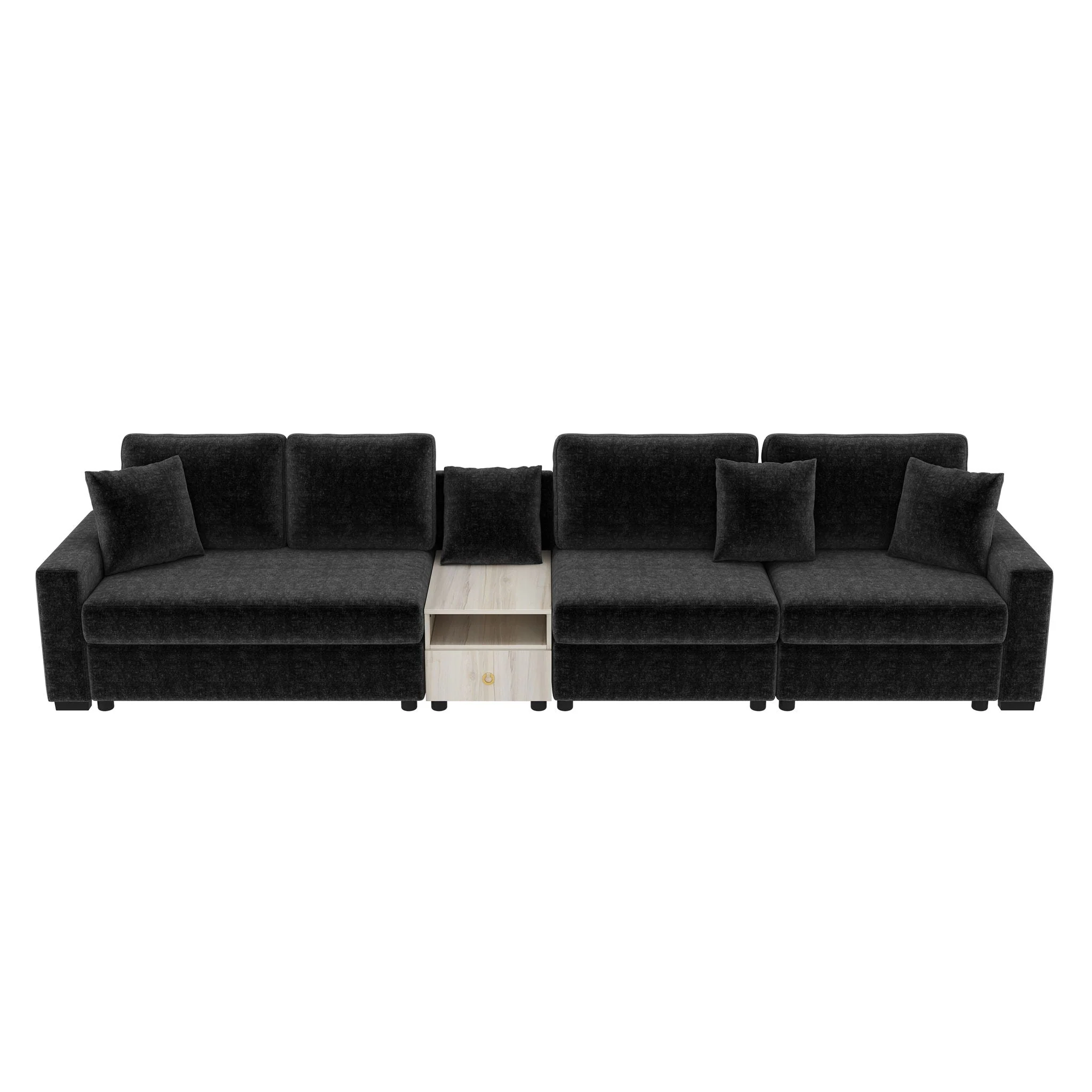Modular Sofa Couch With Storage Armrest and Center Console - Image 12