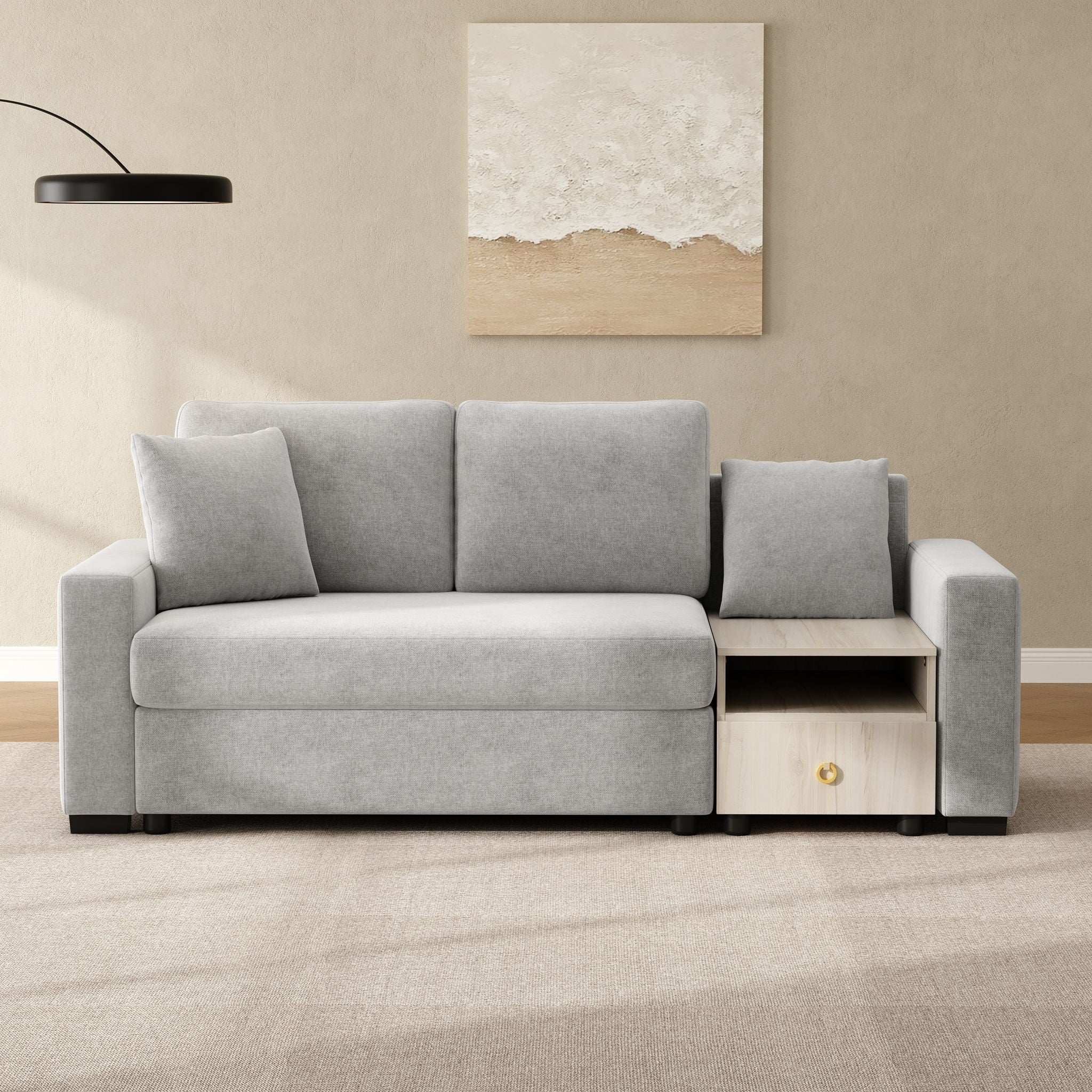 Modular Sofa Couch With Storage Armrest and Center Console - Image 13