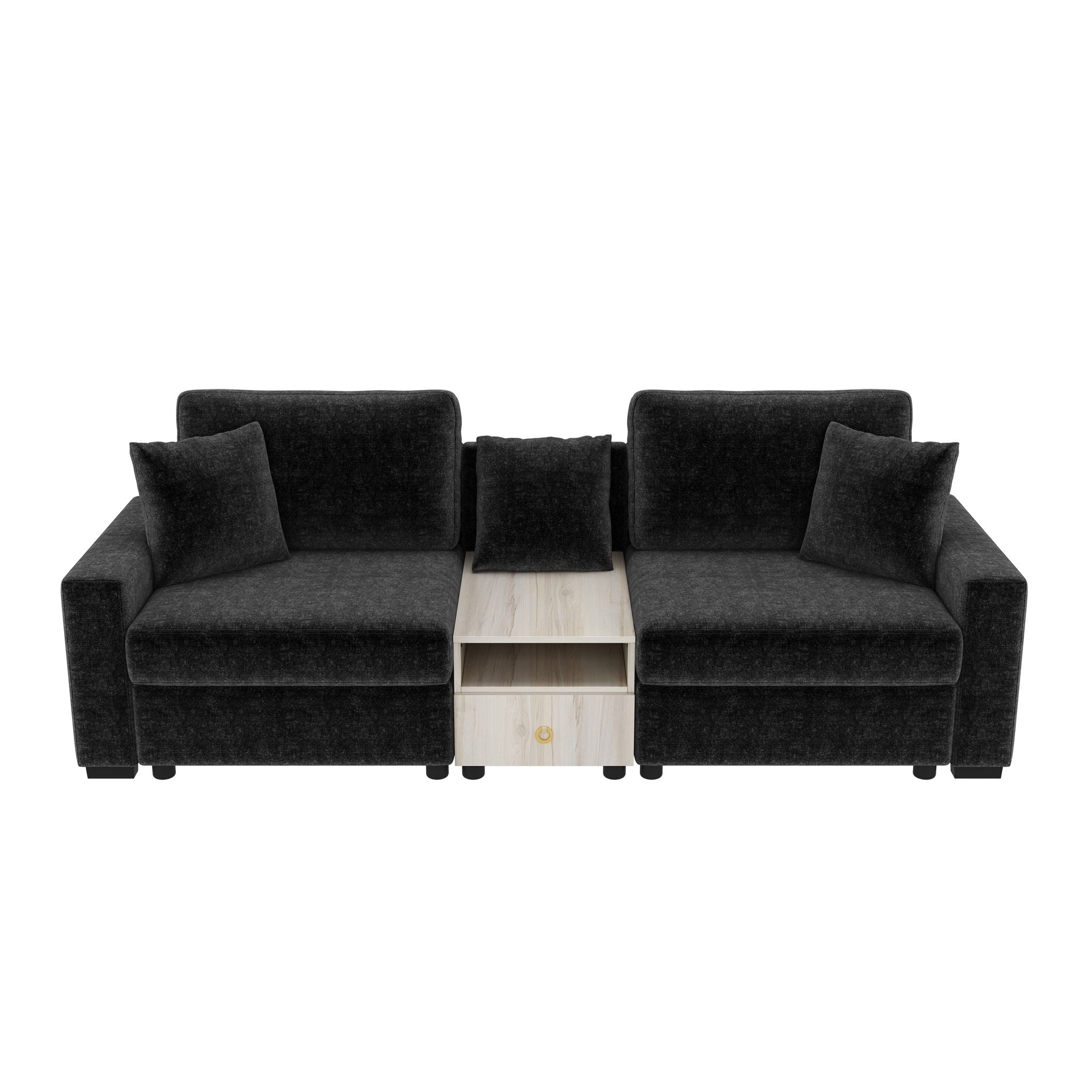 Modular Sofa Couch With Storage Armrest and Center Console - Image 3
