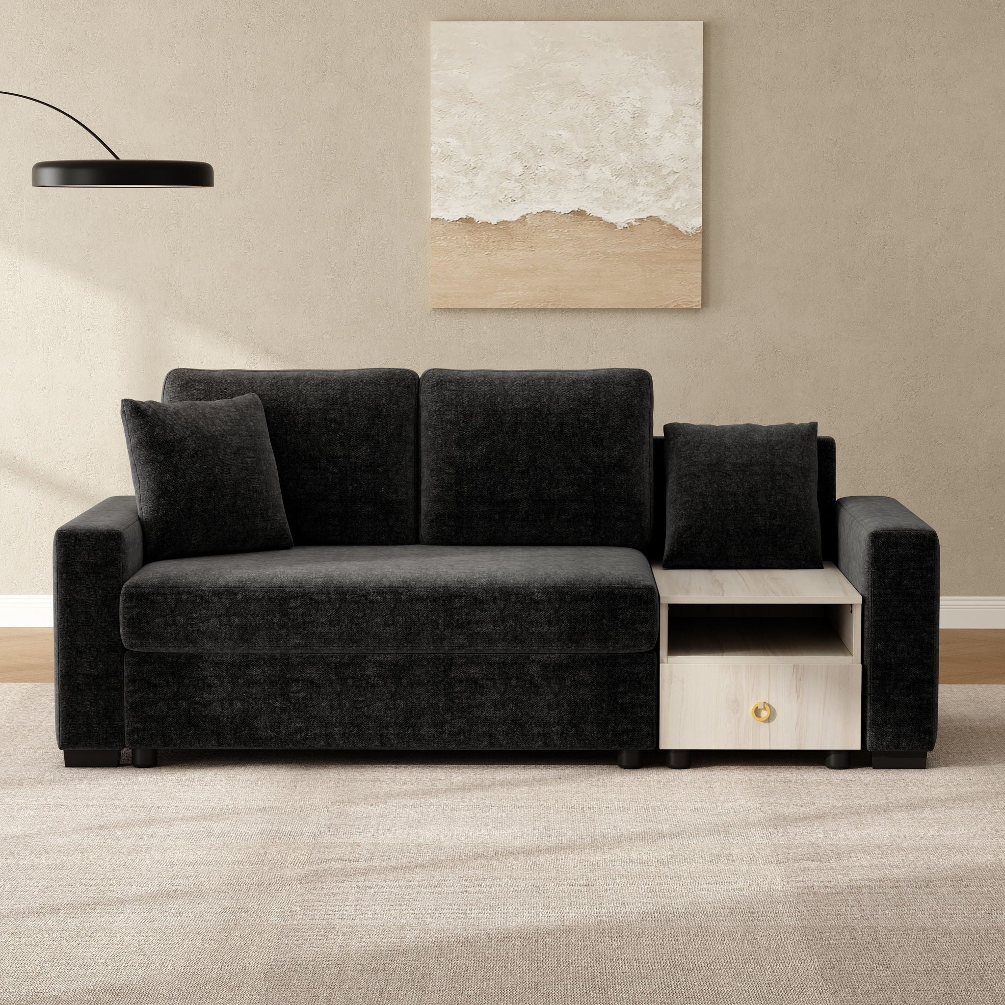 Modular Sofa Couch With Storage Armrest and Center Console - Image 37