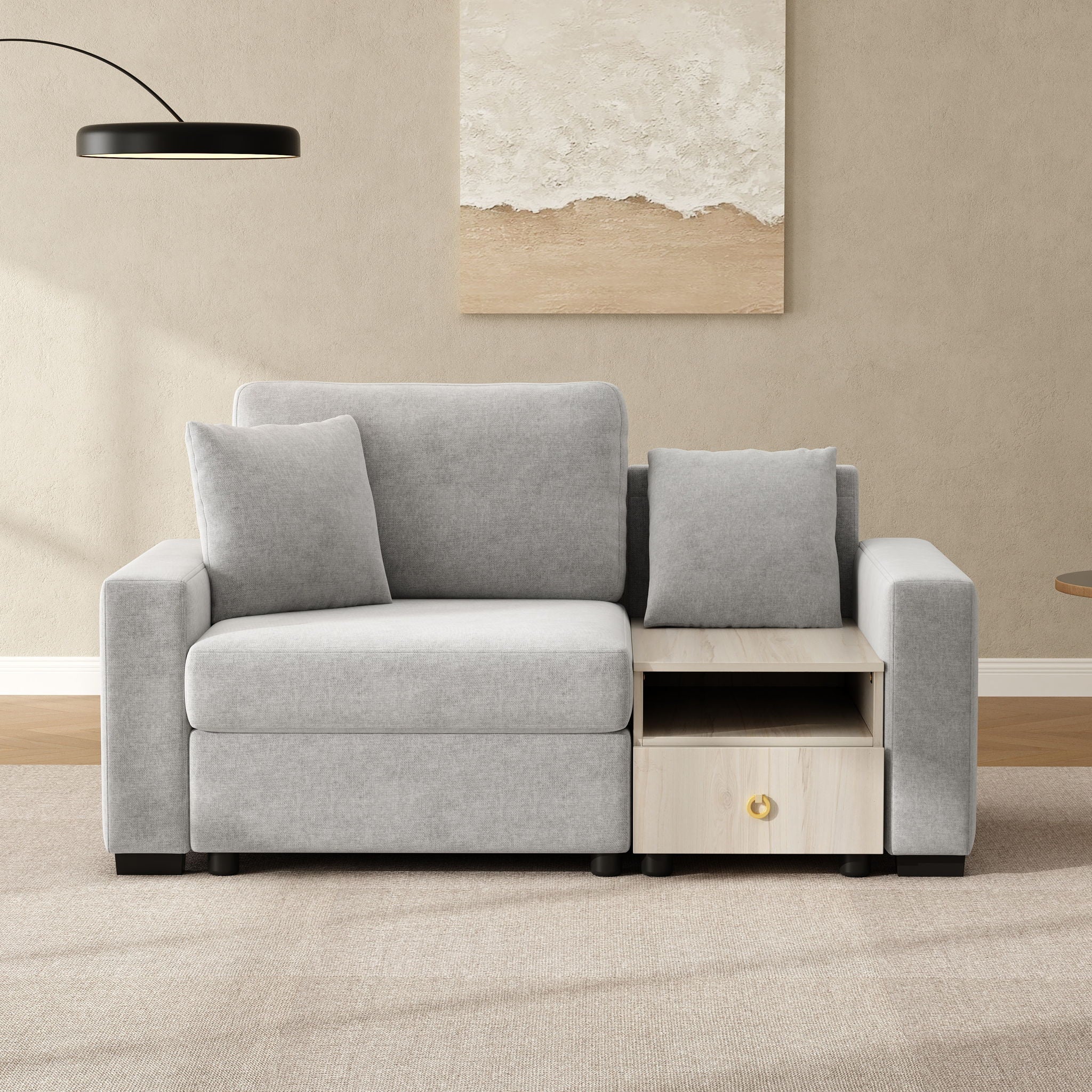 Modular Sofa Couch With Storage Armrest and Center Console - Image 38