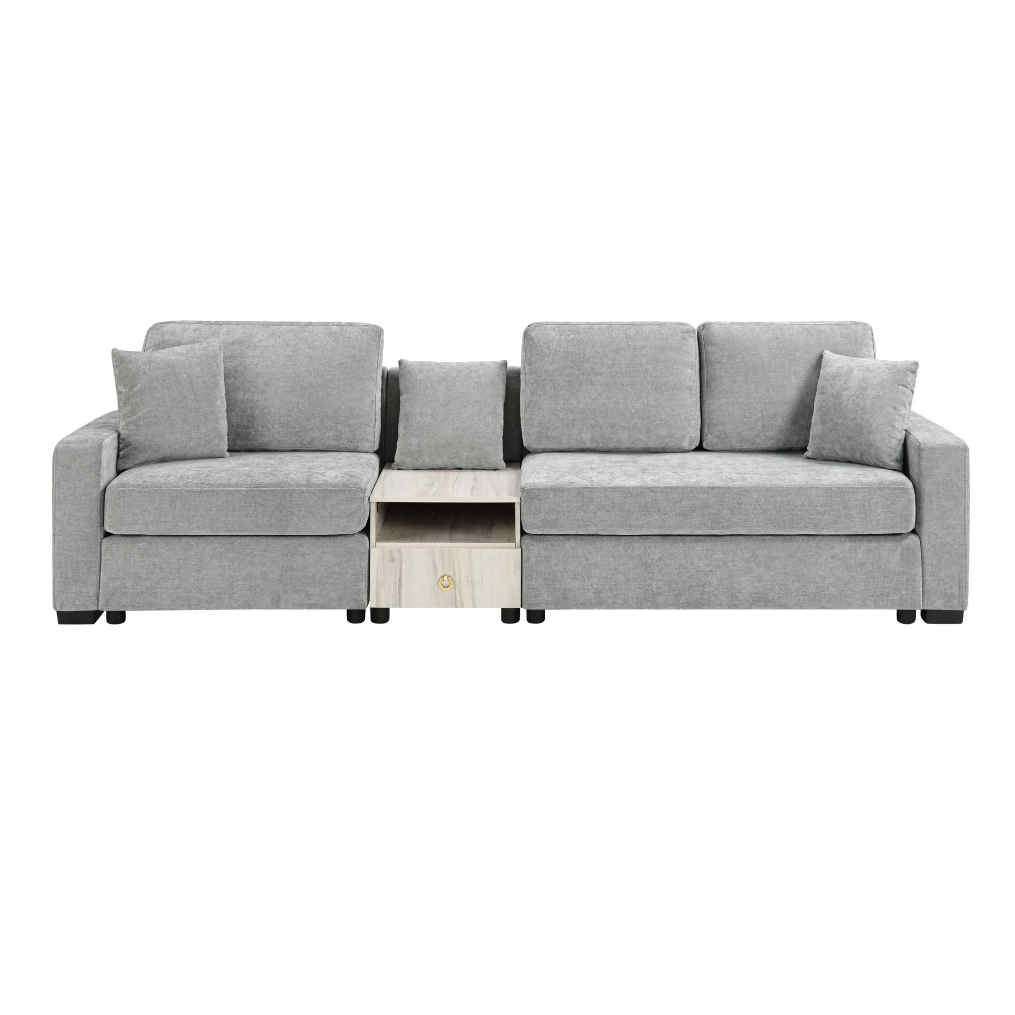 Modular Sofa Couch With Storage Armrest and Center Console - Image 5
