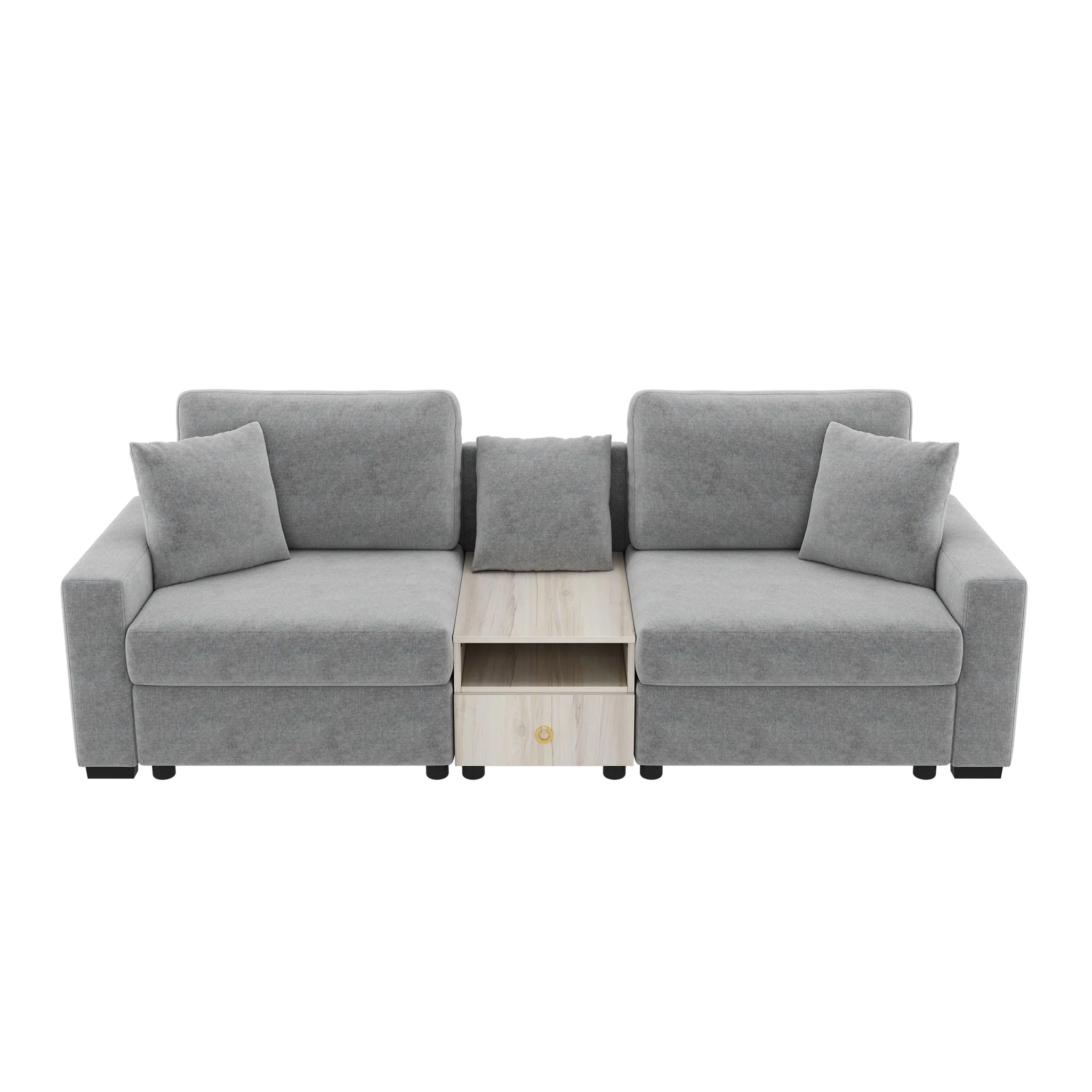 Modular Sofa Couch With Storage Armrest and Center Console - Image 8