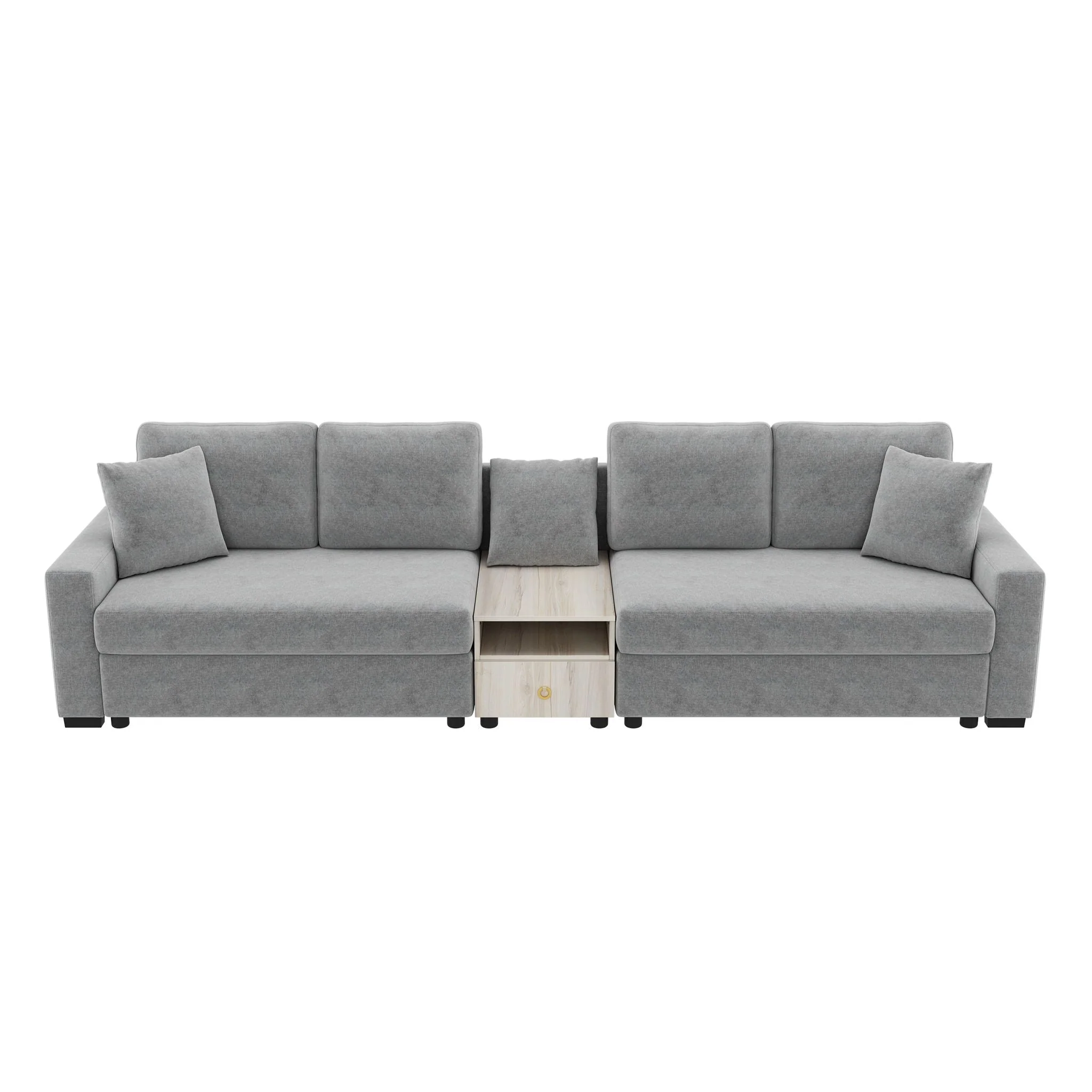 Modular Sofa Couch With Storage Armrest and Center Console - Image 9