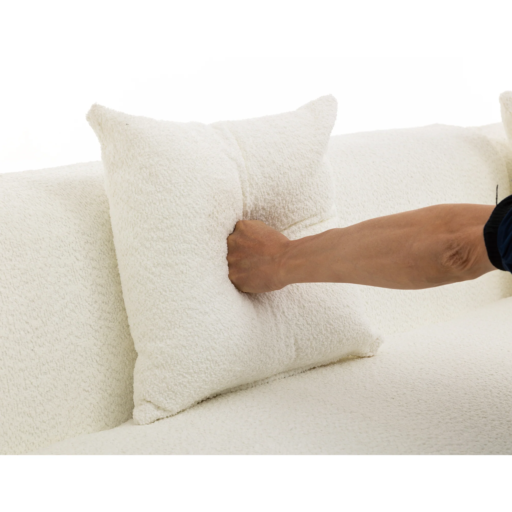 Modular Sofa Modern Minimalist Style Creamy-White - Image 13