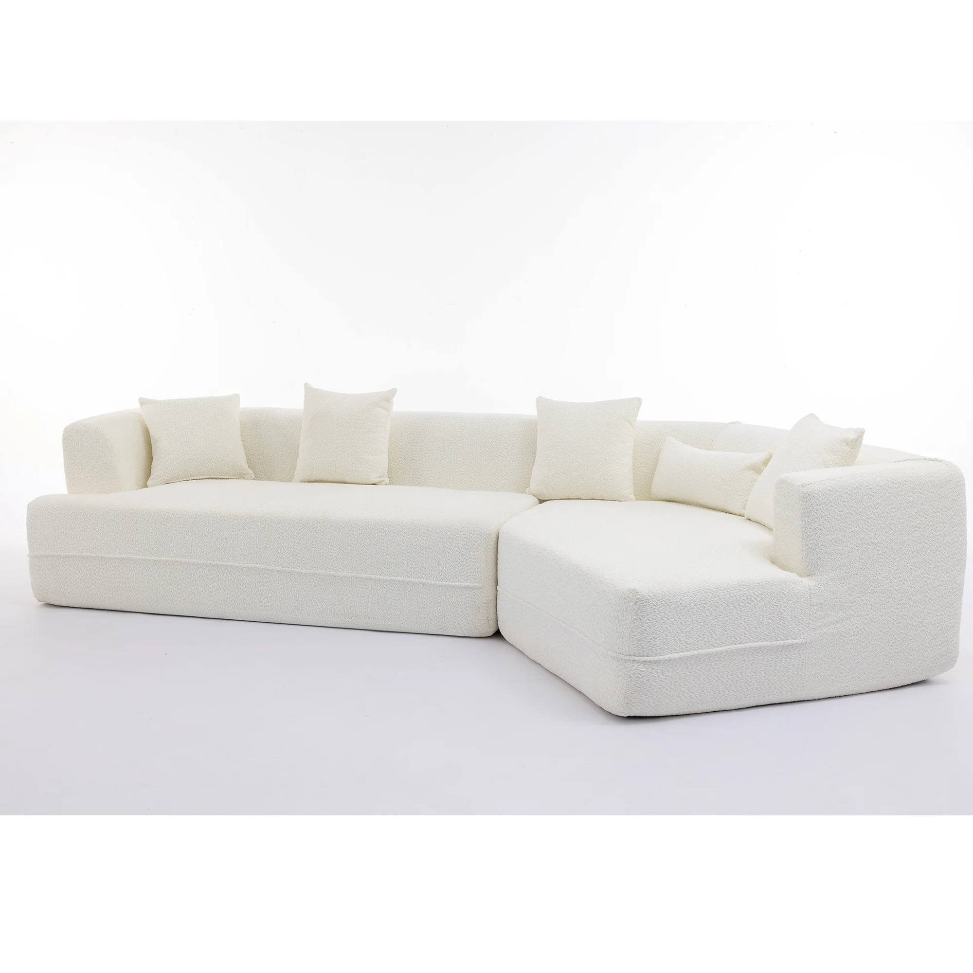 Modular Sofa Modern Minimalist Style Creamy-White - Image 15