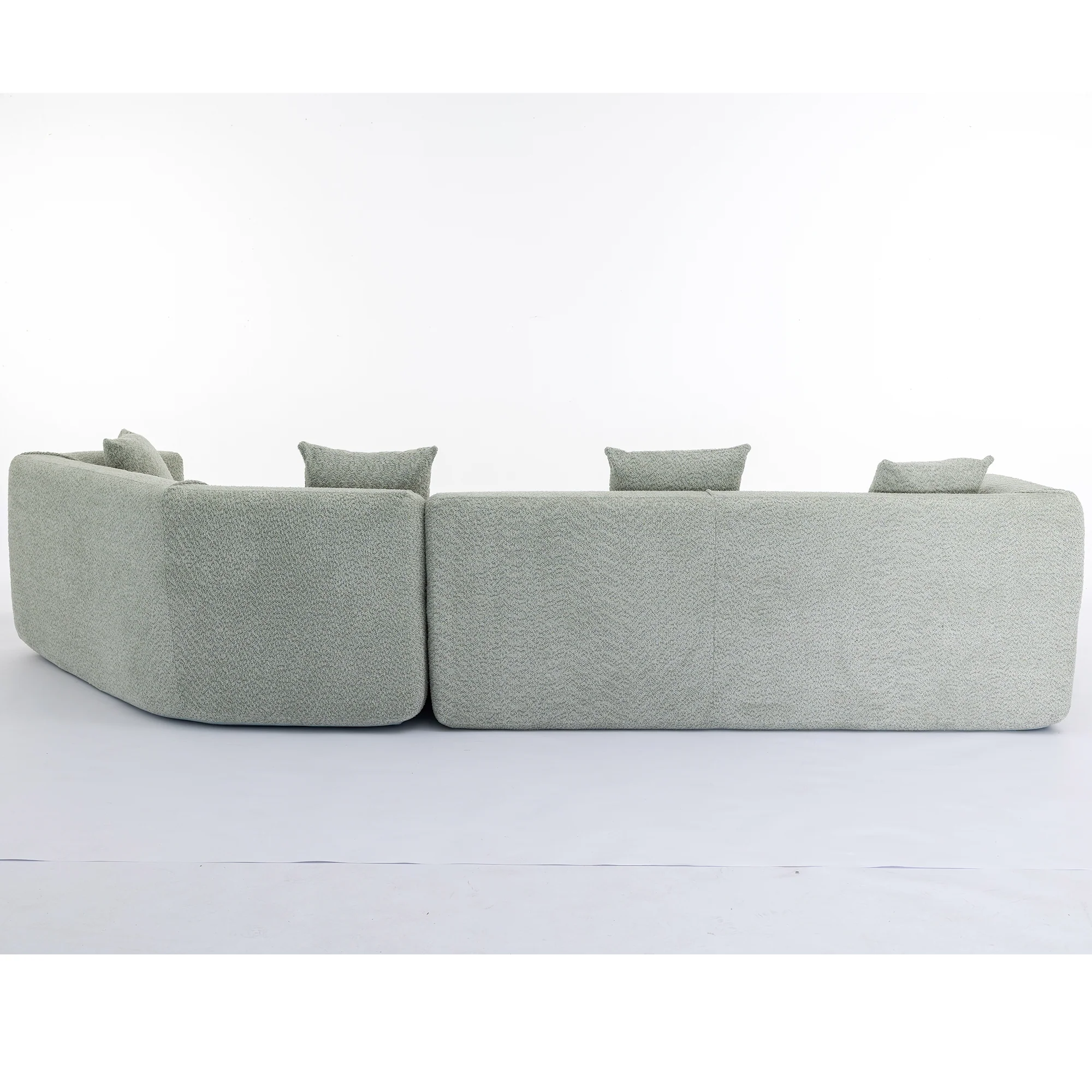 Modular Sofa Modern Minimalist Style Green Upholstered - Image 15