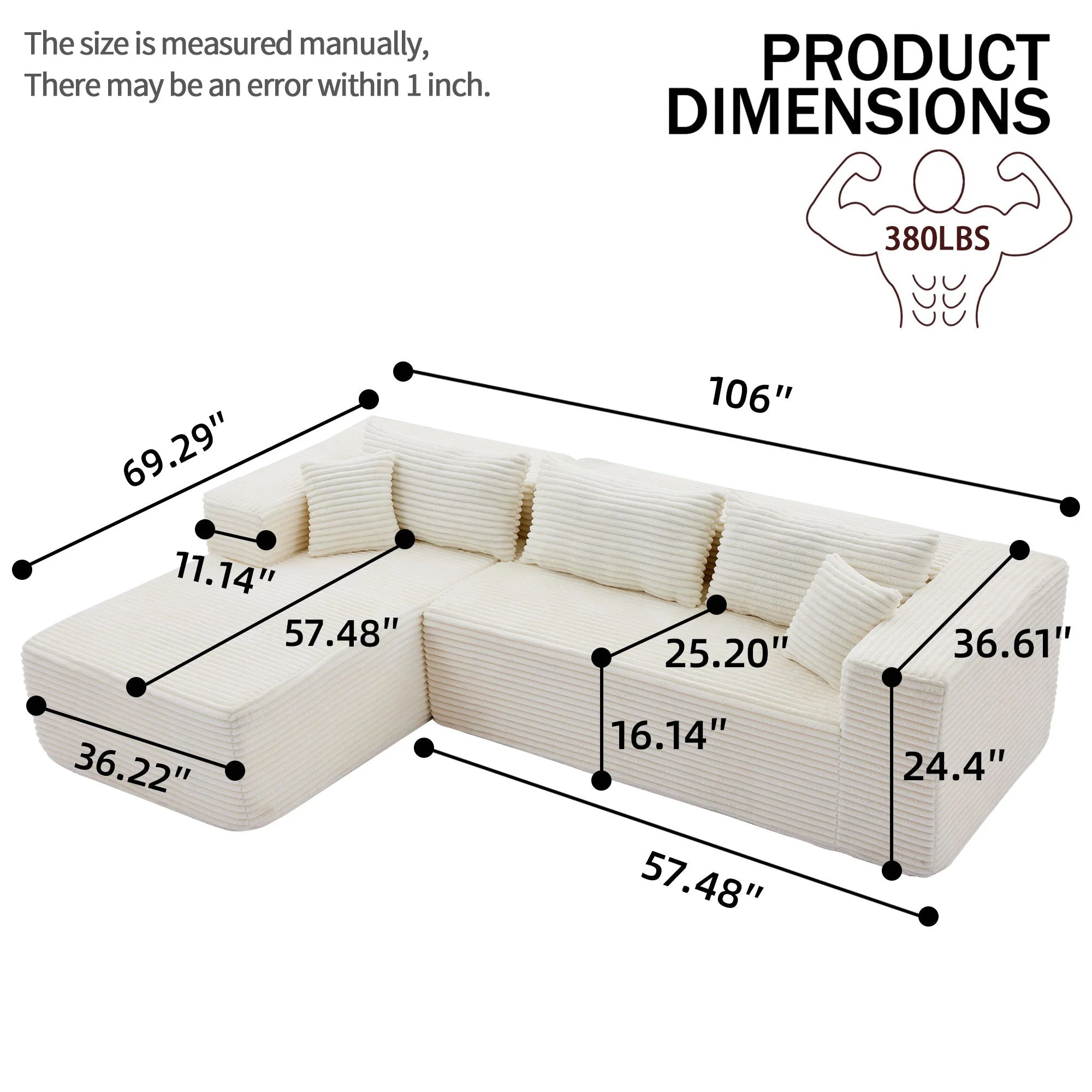Modular Sofa With Square Legs - Image 7