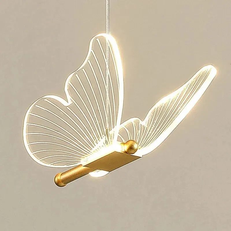 Moktan Sabai Nordic Butterfly LED Pendant Lamp – Modern Bedroom Ceiling Light - Image 5