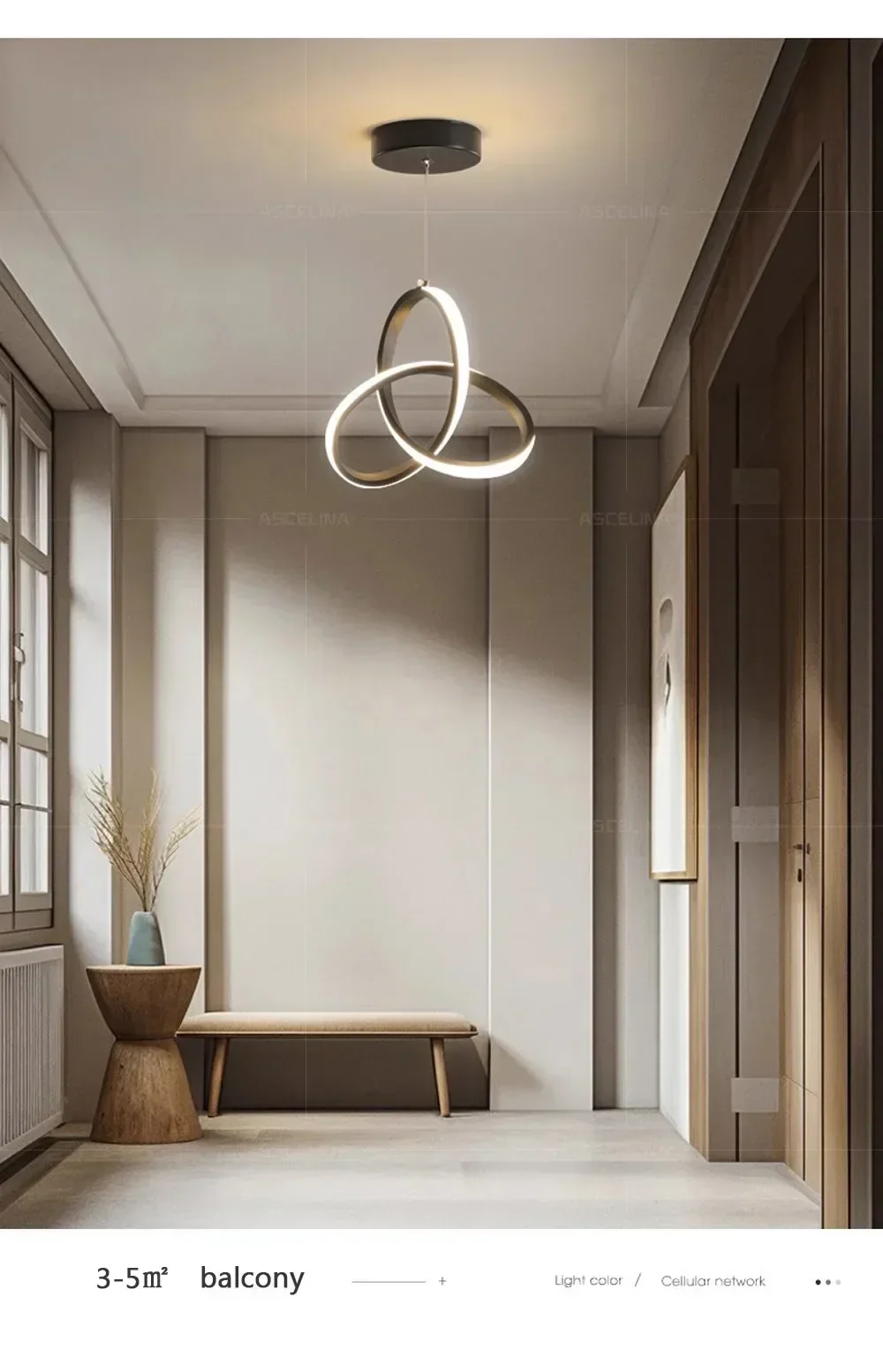 Moktan Sabai Nordic LED Pendant Lamp – Modern Ceiling Light for Dining & Living Room - Image 11