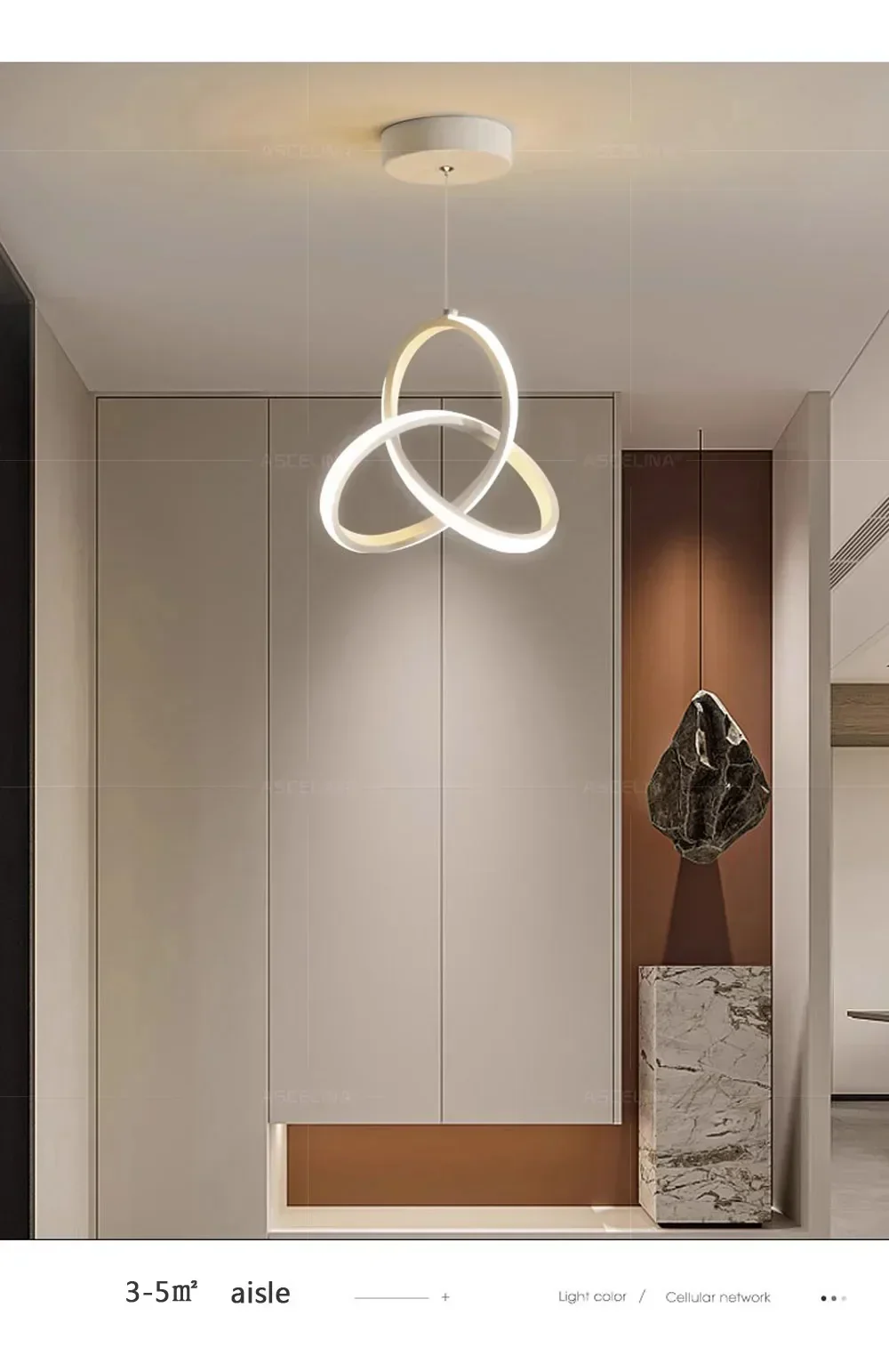 Moktan Sabai Nordic LED Pendant Lamp – Modern Ceiling Light for Dining & Living Room - Image 9