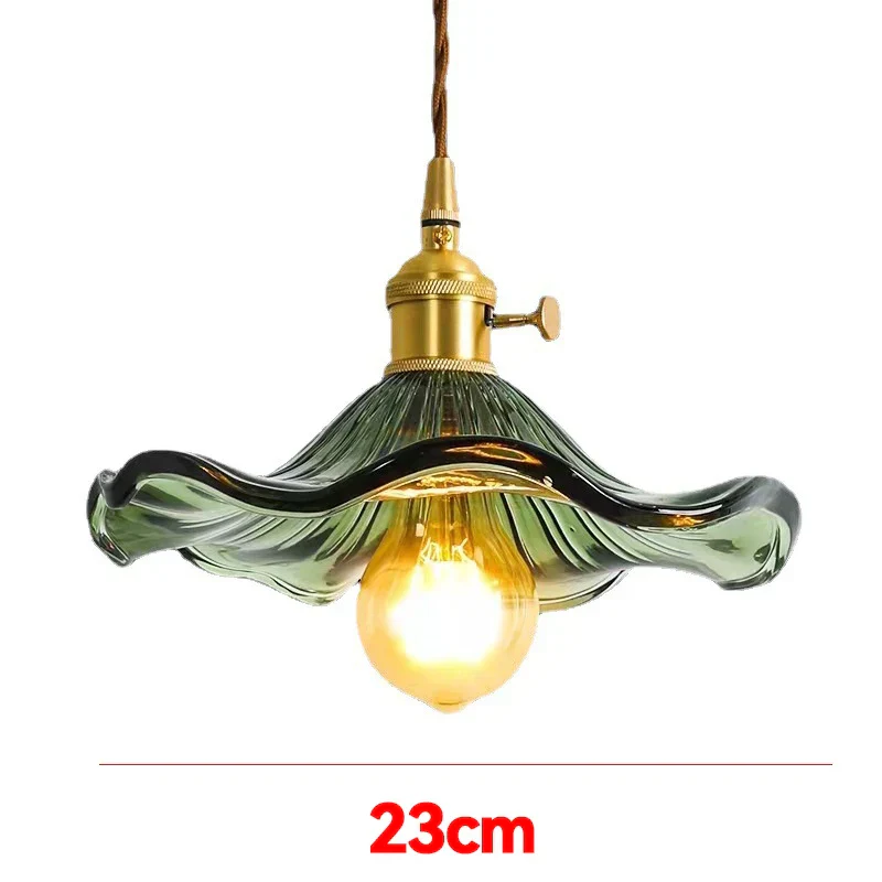 Moktan Sabai Nordic LED Pendant Light – Colorful Glass Copper Hanging Lamp - Image 13