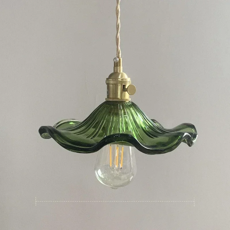 Moktan Sabai Nordic LED Pendant Light – Colorful Glass Copper Hanging Lamp - Image 3