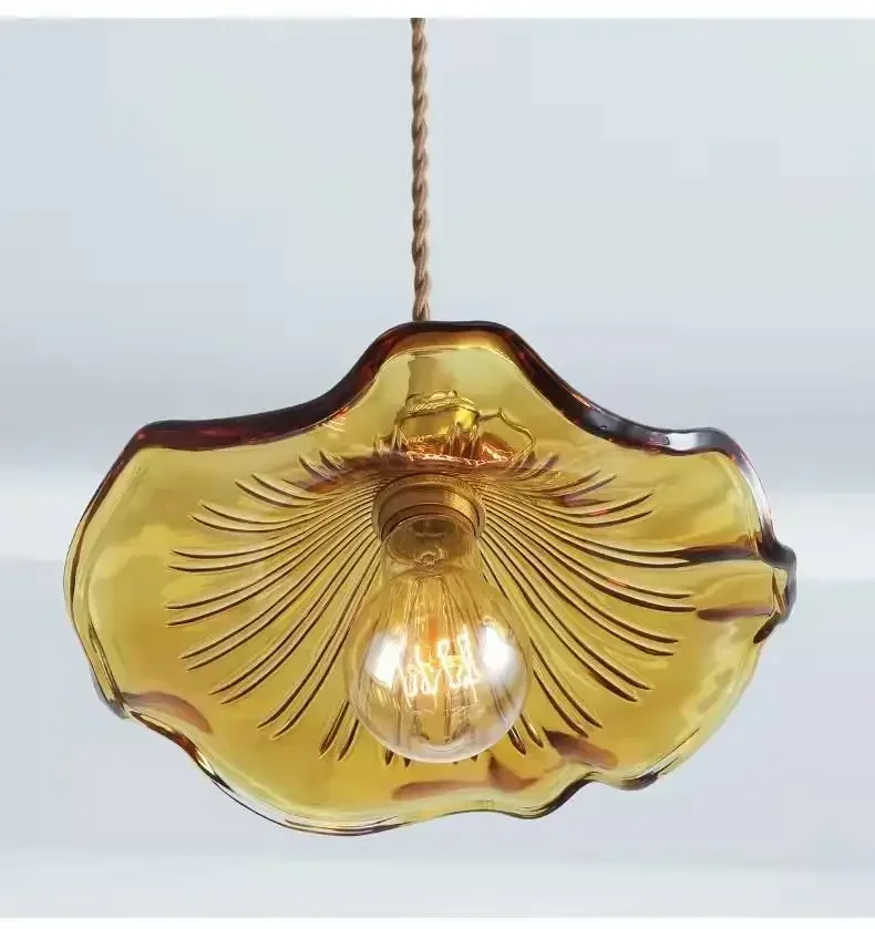 Moktan Sabai Nordic LED Pendant Light – Colorful Glass Copper Hanging Lamp - Image 8