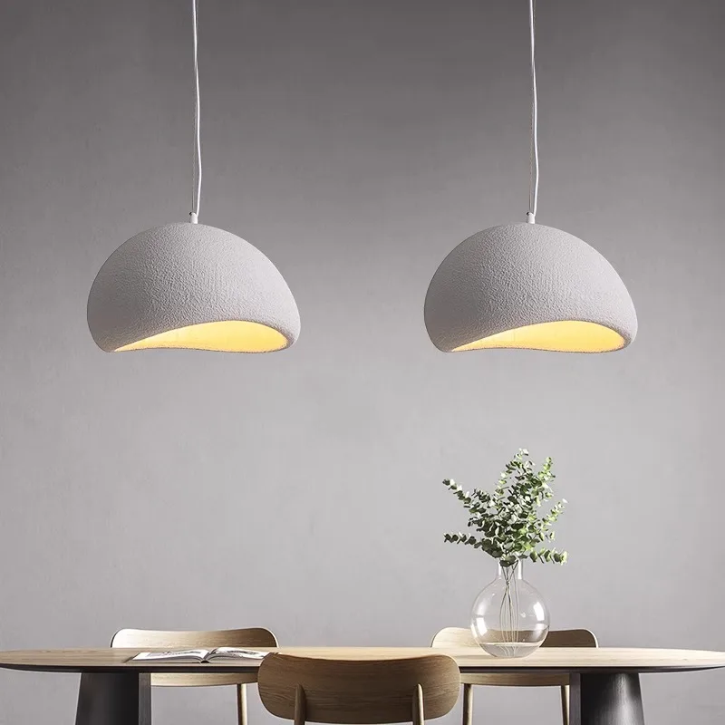 Moktan Sabai Nordic Wabi Sabi LED Chandelier – E27 Pendant Light for Kitchen & Bar - Image 2