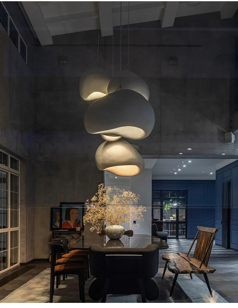 Moktan Sabai Nordic Wabi Sabi LED Chandelier – E27 Pendant Light for Kitchen & Bar - Image 20