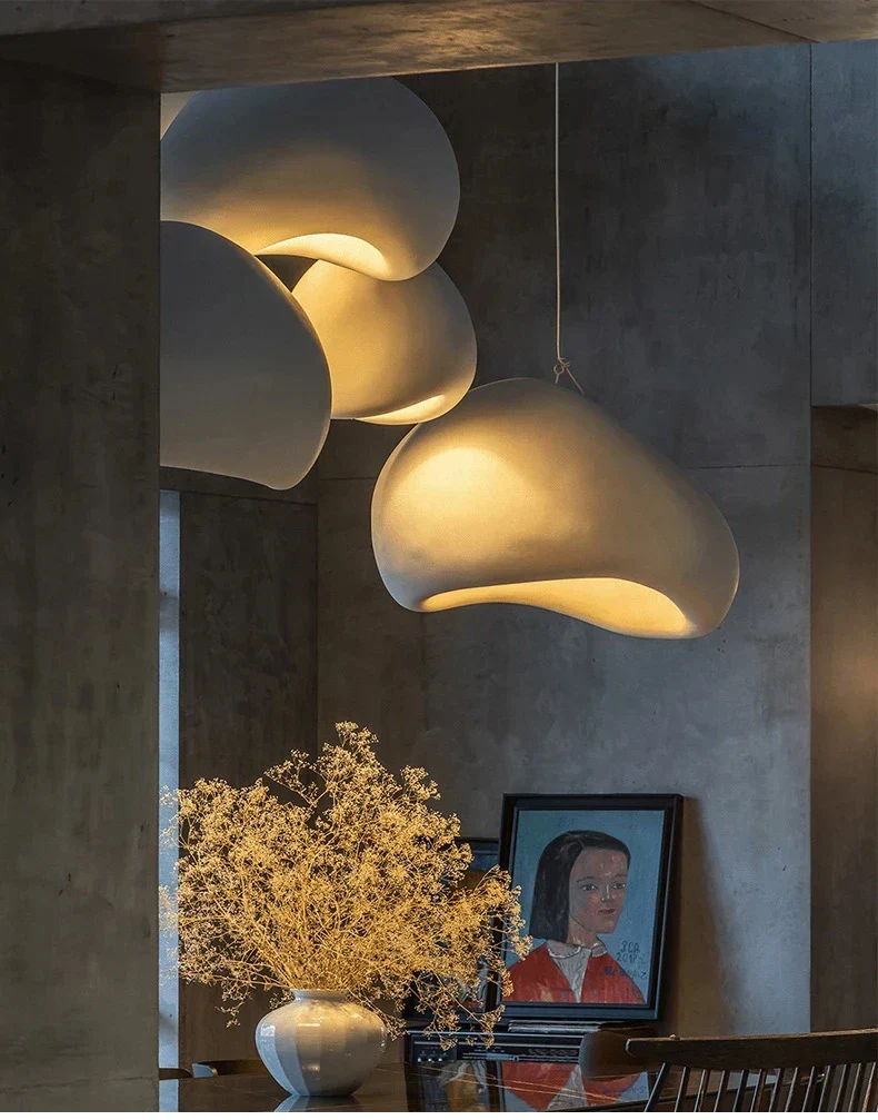 Moktan Sabai Nordic Wabi Sabi LED Chandelier – E27 Pendant Light for Kitchen & Bar - Image 21