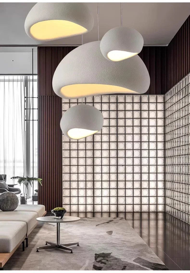 Moktan Sabai Nordic Wabi Sabi LED Chandelier – E27 Pendant Light for Kitchen & Bar - Image 24