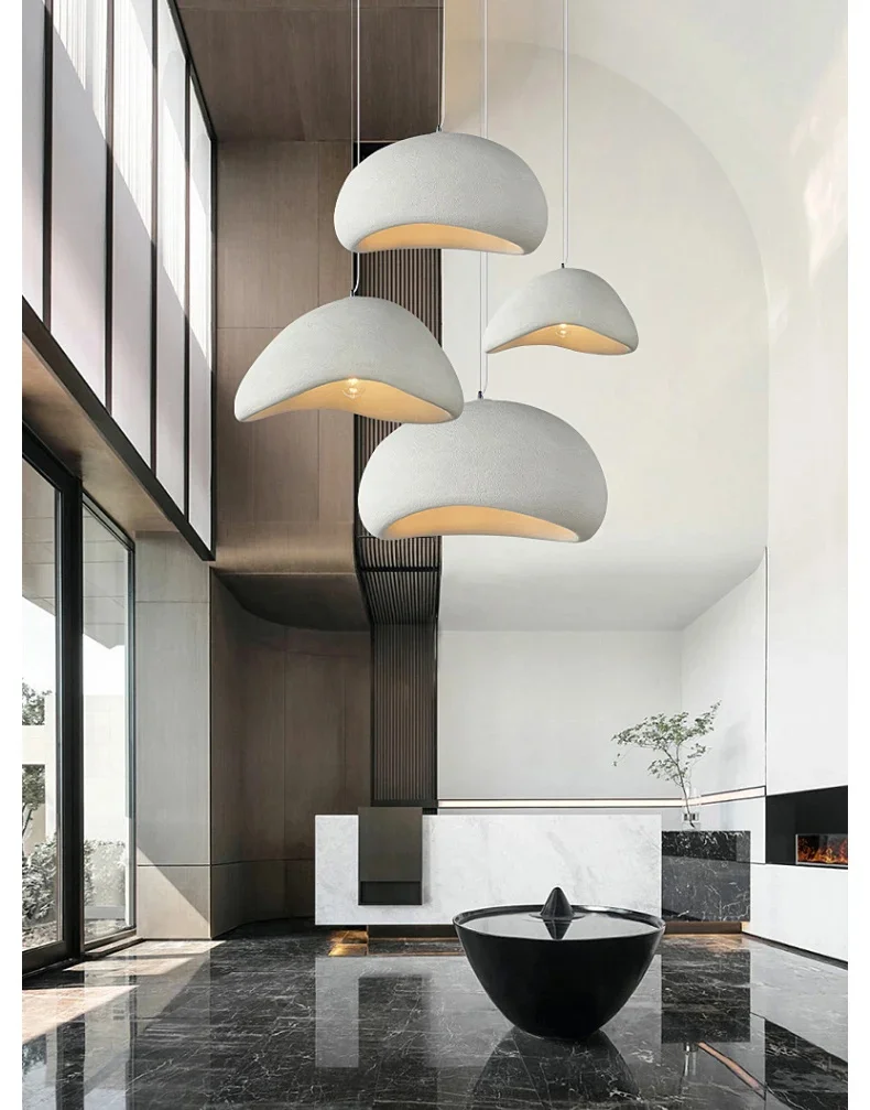 Moktan Sabai Nordic Wabi Sabi LED Chandelier – E27 Pendant Light for Kitchen & Bar - Image 25