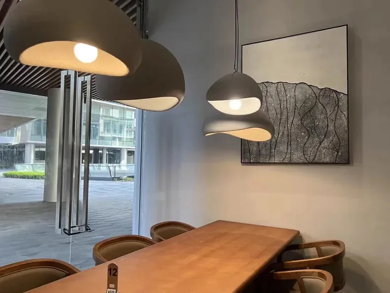 Moktan Sabai Nordic Wabi Sabi LED Chandelier – E27 Pendant Light for Kitchen & Bar - Image 26