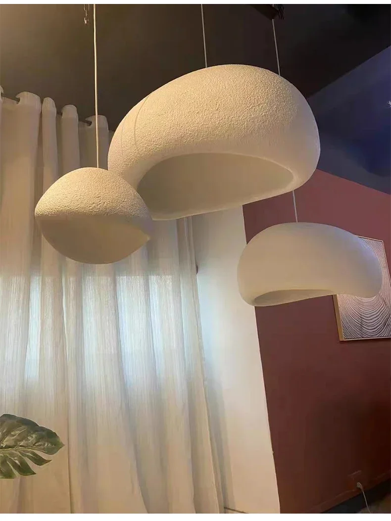 Moktan Sabai Nordic Wabi Sabi LED Chandelier – E27 Pendant Light for Kitchen & Bar - Image 27