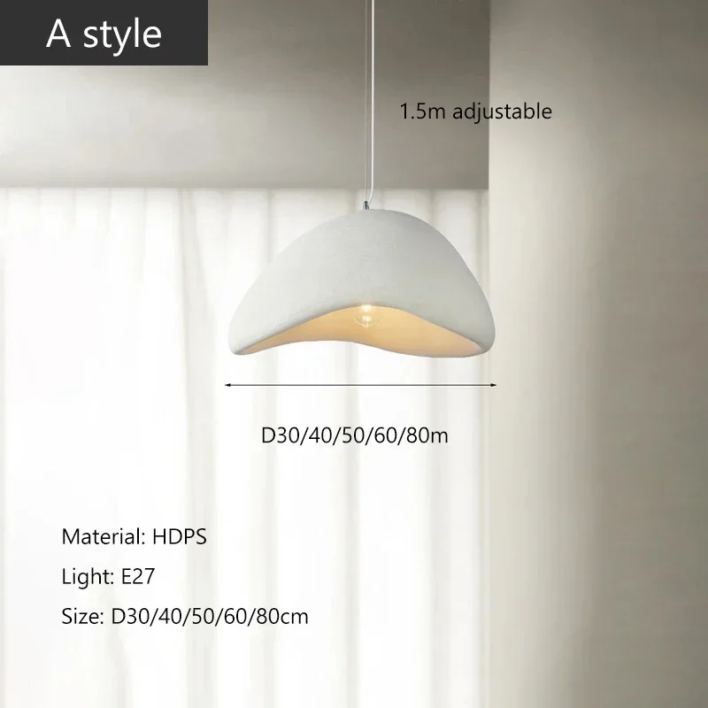 Moktan Sabai Nordic Wabi Sabi LED Chandelier – E27 Pendant Light for Kitchen & Bar - Image 29