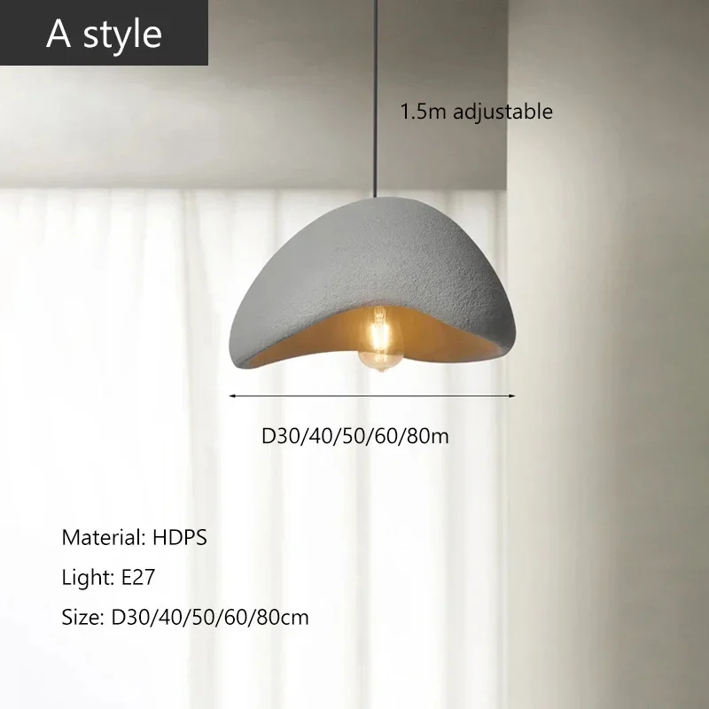 Moktan Sabai Nordic Wabi Sabi LED Chandelier – E27 Pendant Light for Kitchen & Bar - Image 30