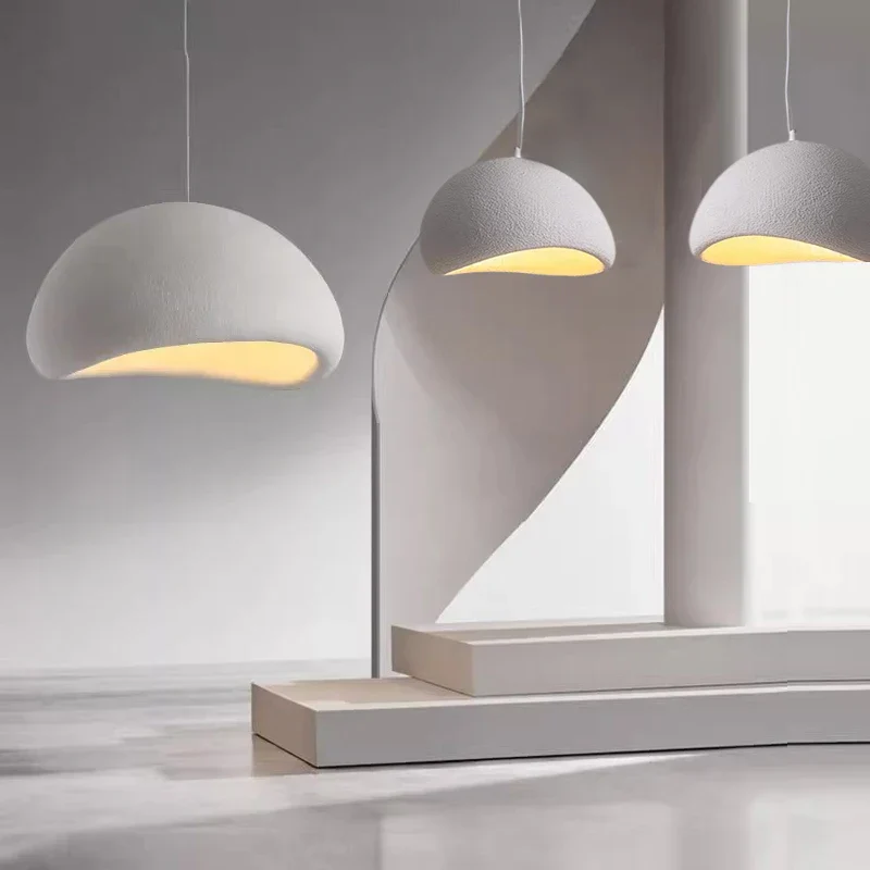 Moktan Sabai Nordic Wabi Sabi LED Chandelier – E27 Pendant Light for Kitchen & Bar - Image 5